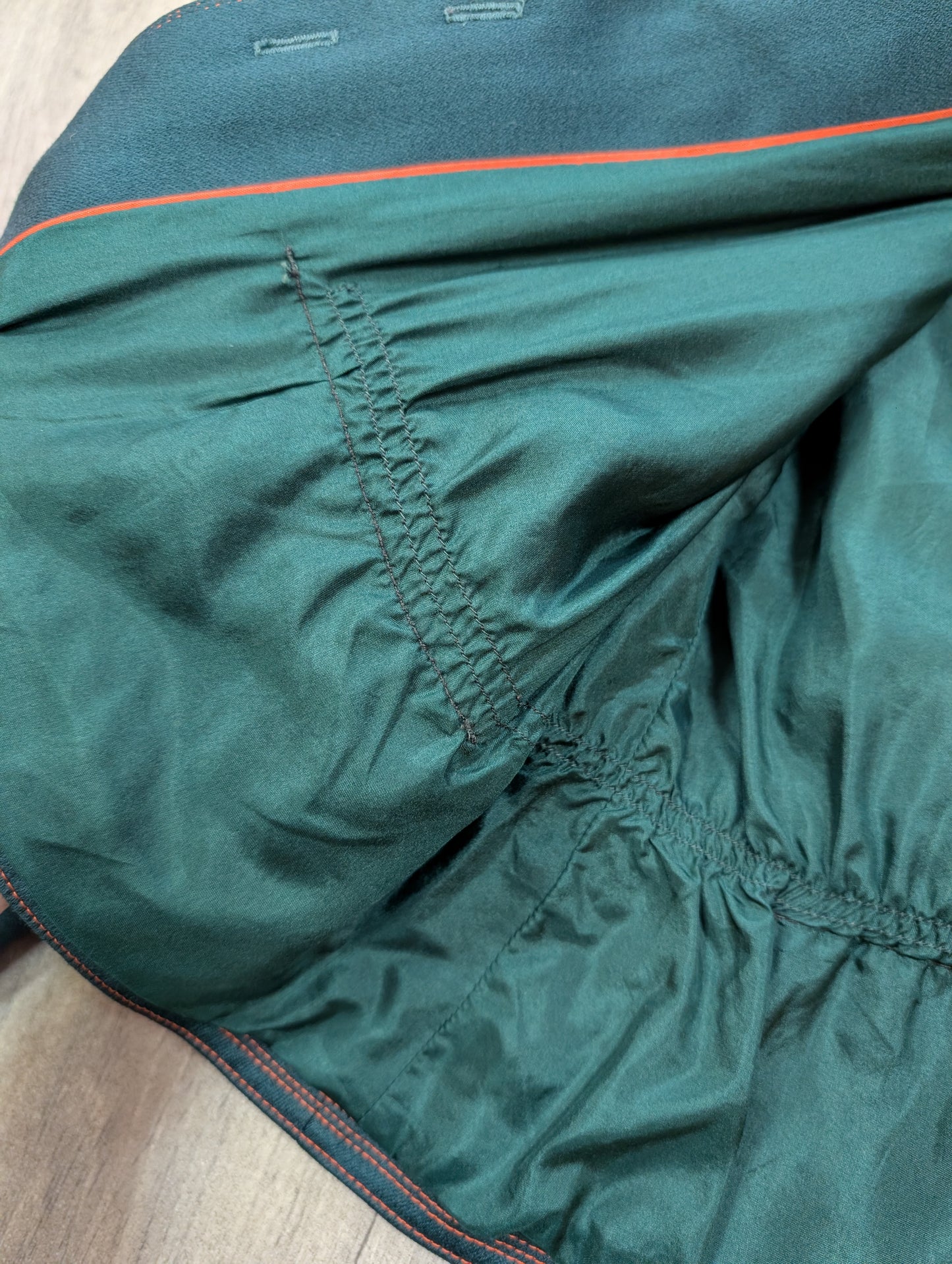 1970s Jean & Martin Pallant green wool suit - XS/S/6/8