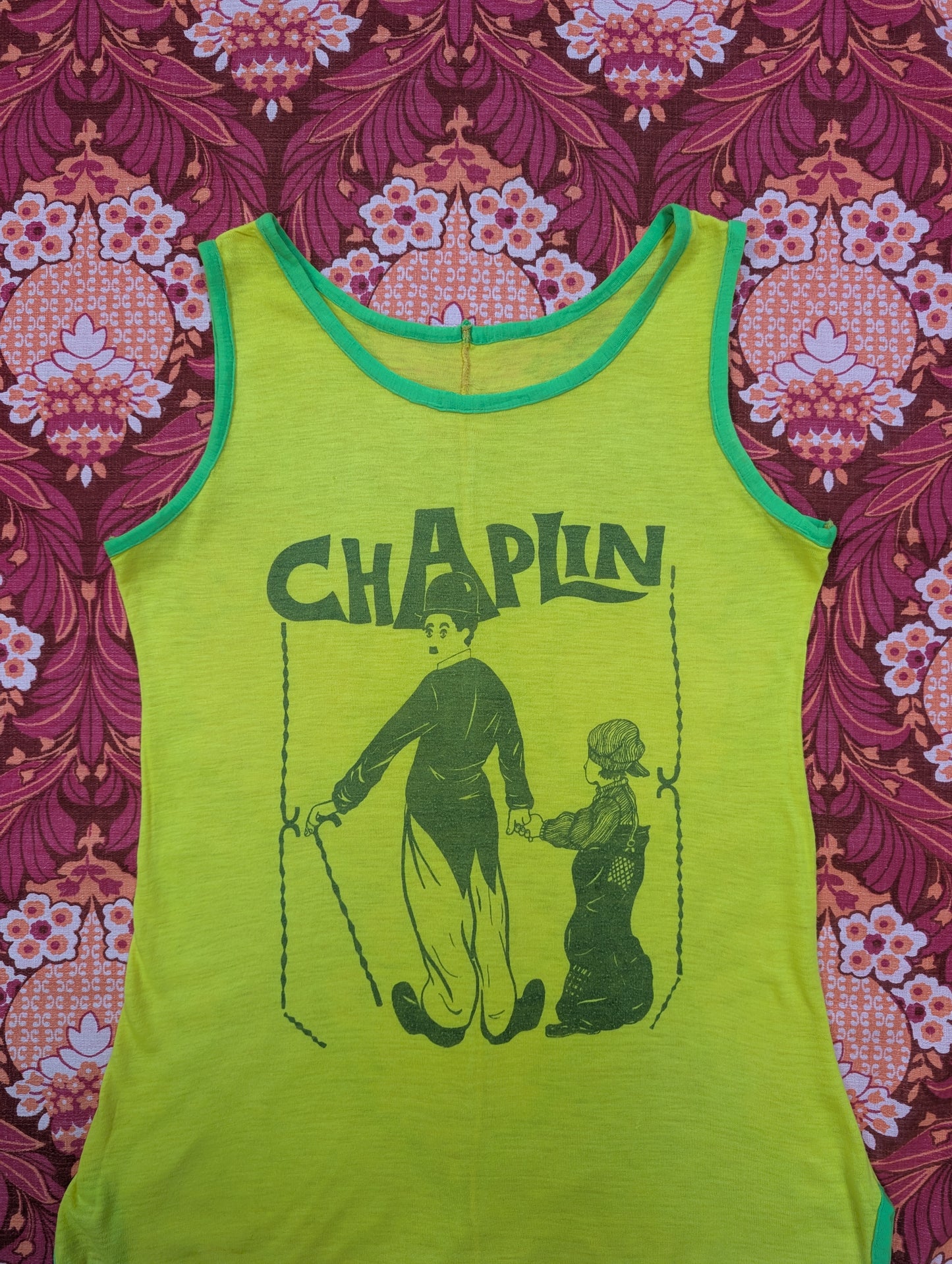 70s/80s Charlie Chaplin vest/dress - M