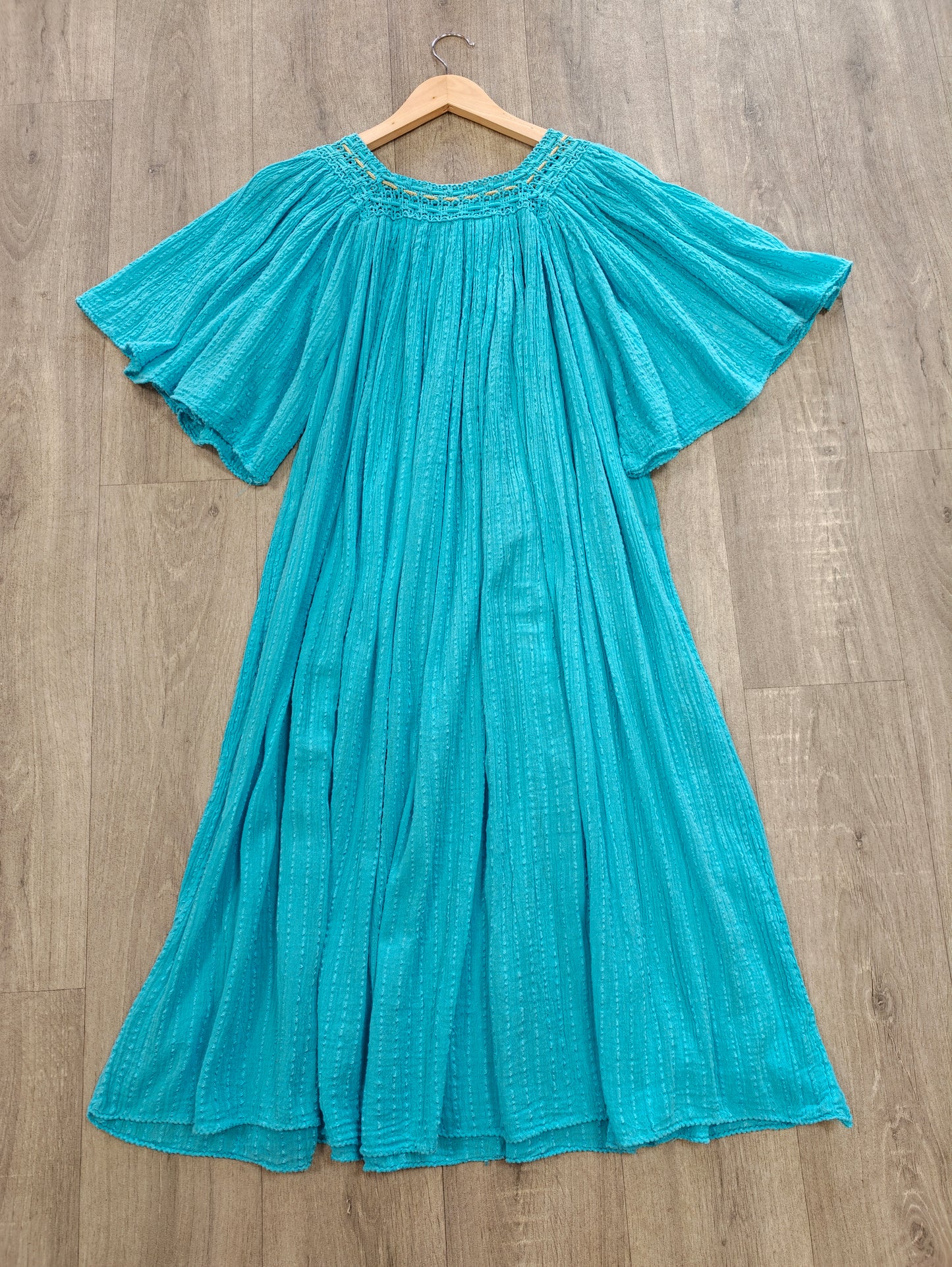 1970s Max Morgan blue Greek dress