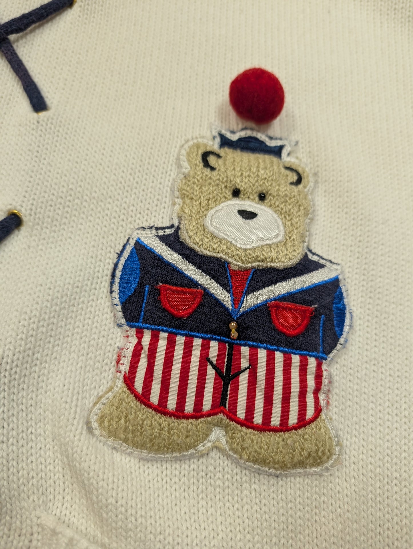 1990s Rene Derhy novelty sailor cotton cardigan - L