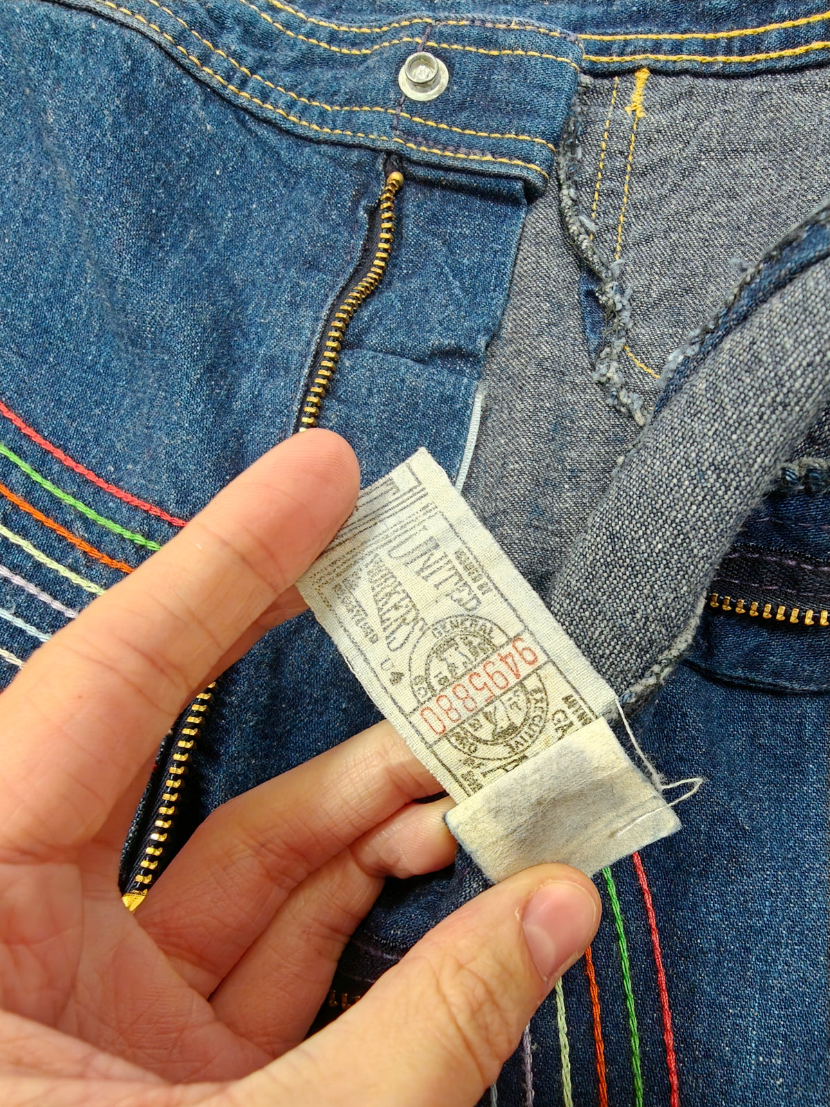 Iconic 1970s Lee rainbow jeans - 28"W 35"L