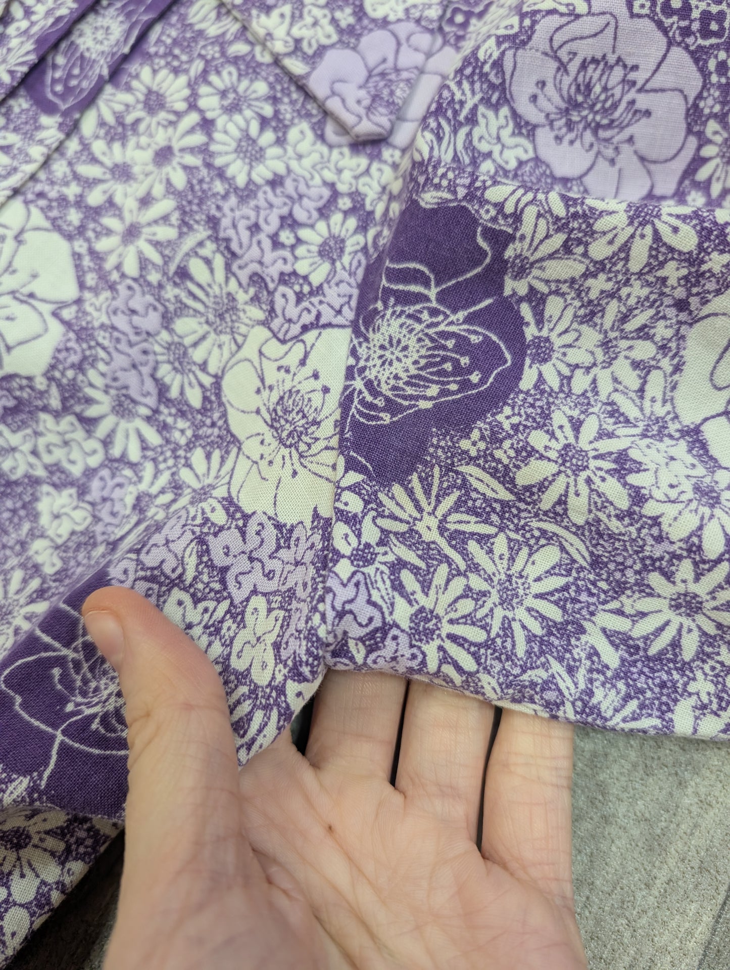 1970s made in Wales Laura Ashley purple floral dress - S/10