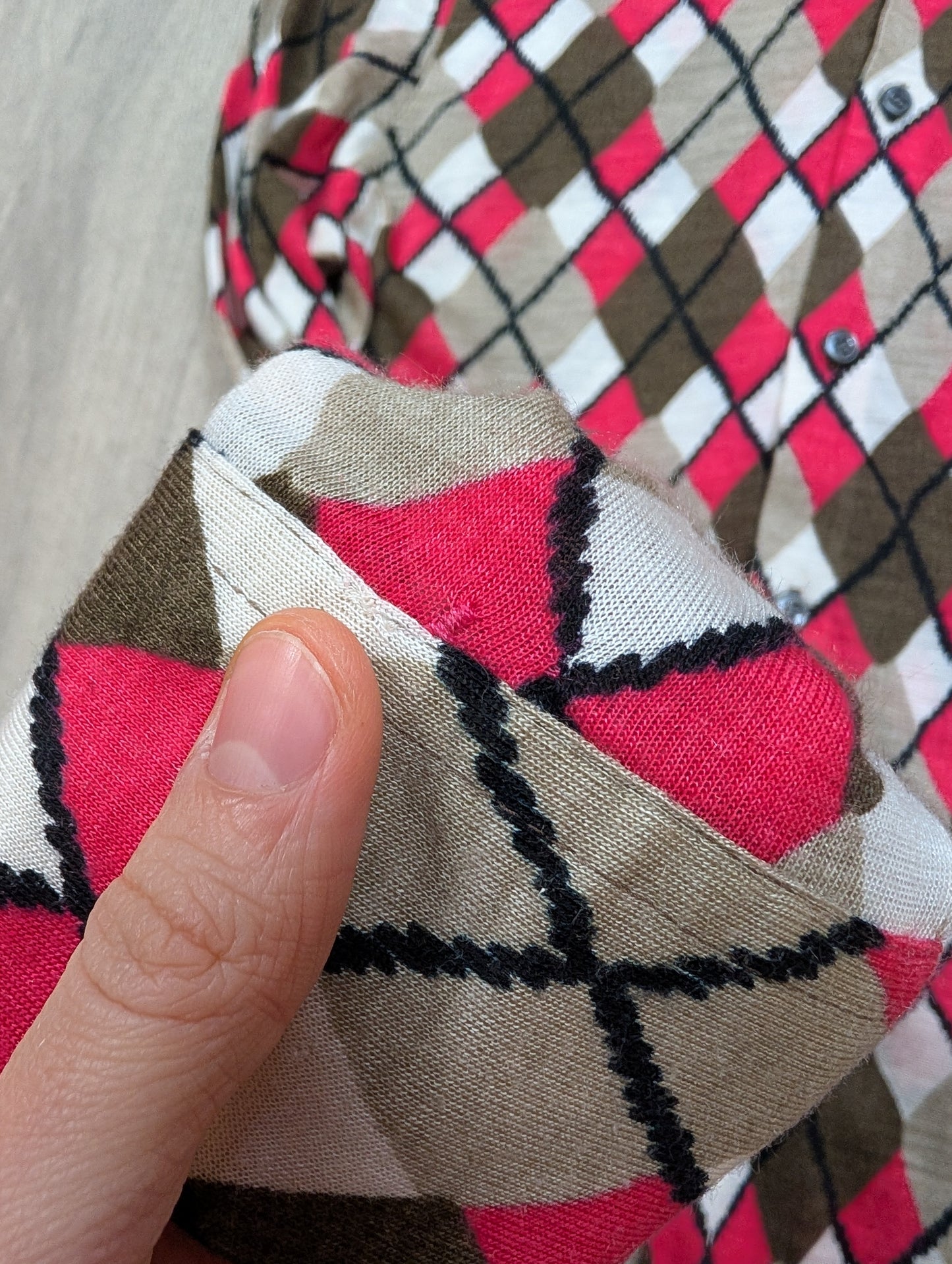 1970s Ranger pink/brown shirt