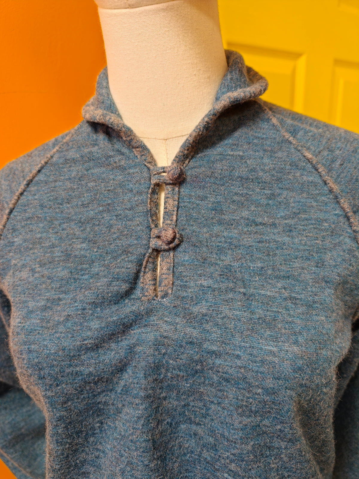 1970s Cathy Sue blue jumper - XS/S