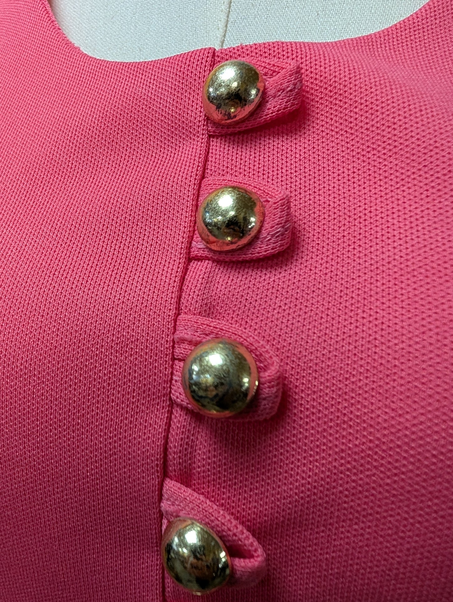1960s pink mini dress - S/8