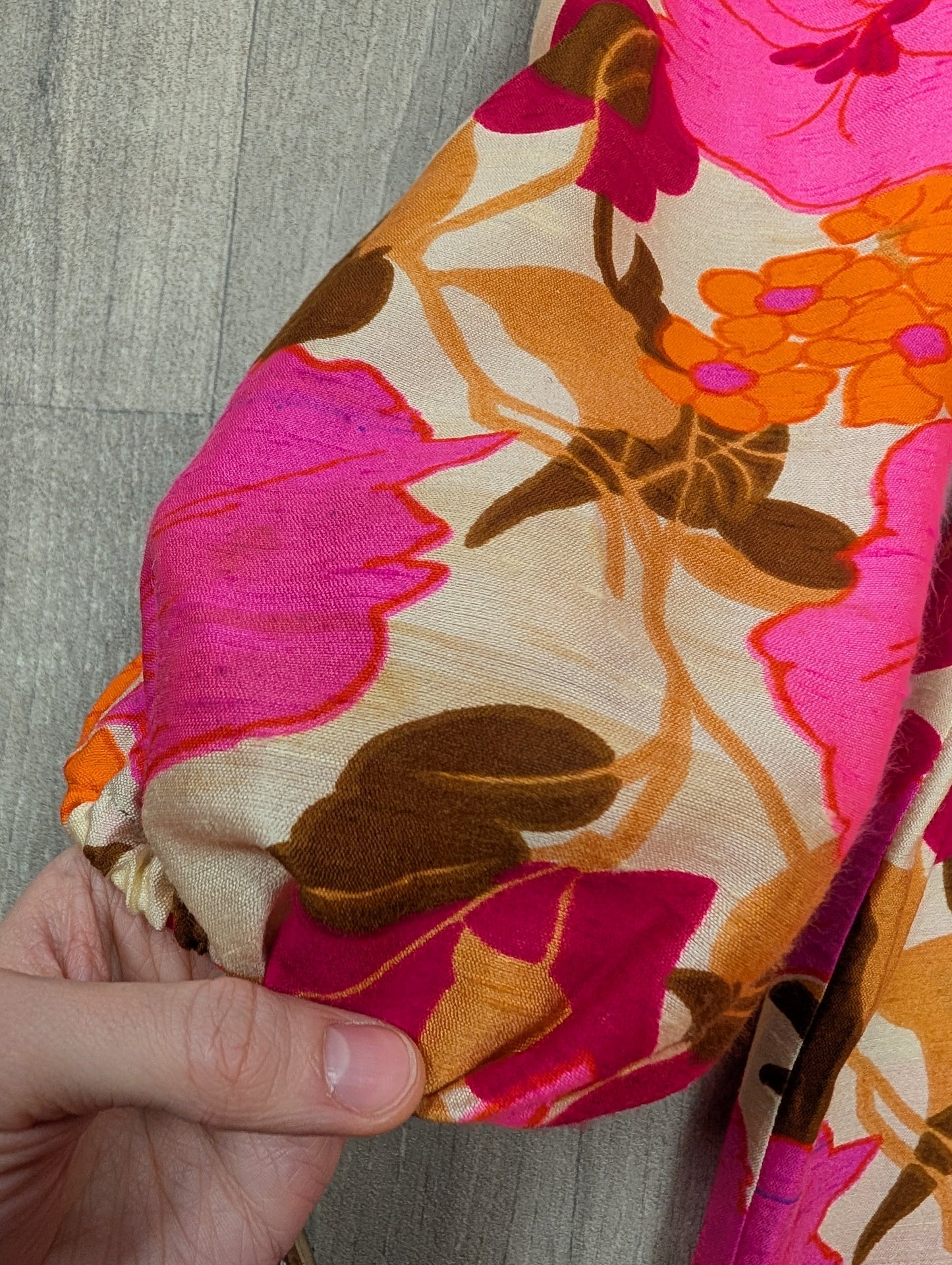 60s/70s psychedelic maxi dress - M/12/14