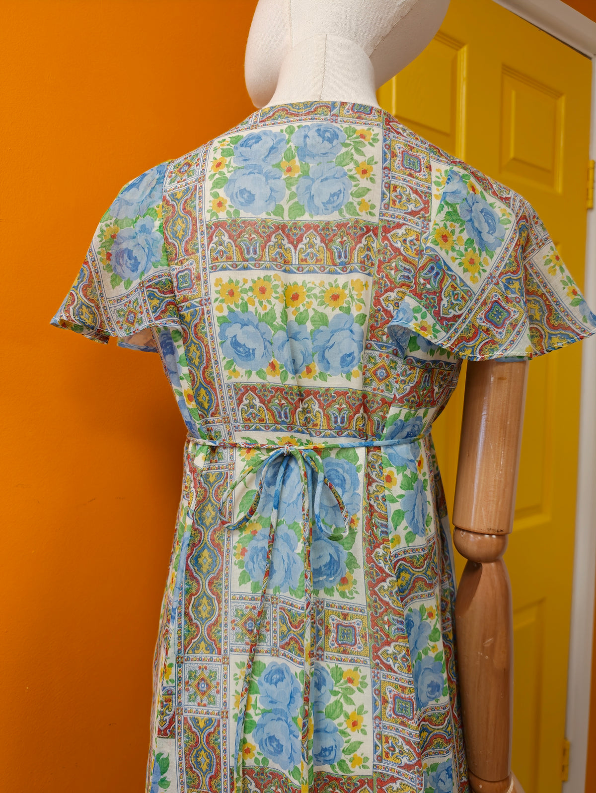 1970s floral maxi dress - M/12