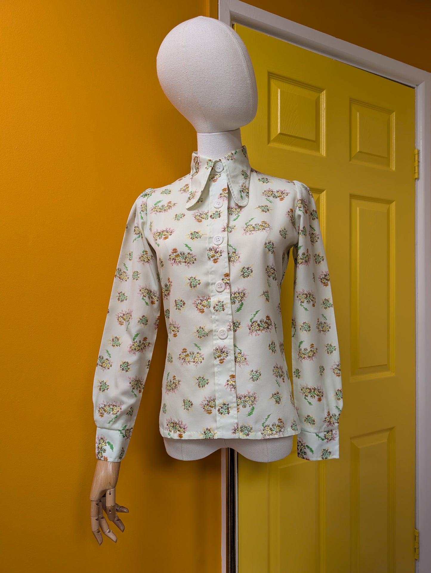 1970s floral shirt - XS/6/8