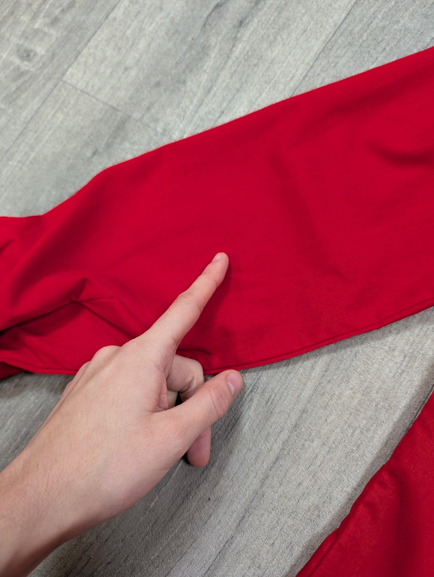 1970s red & silver western shirt - S/M