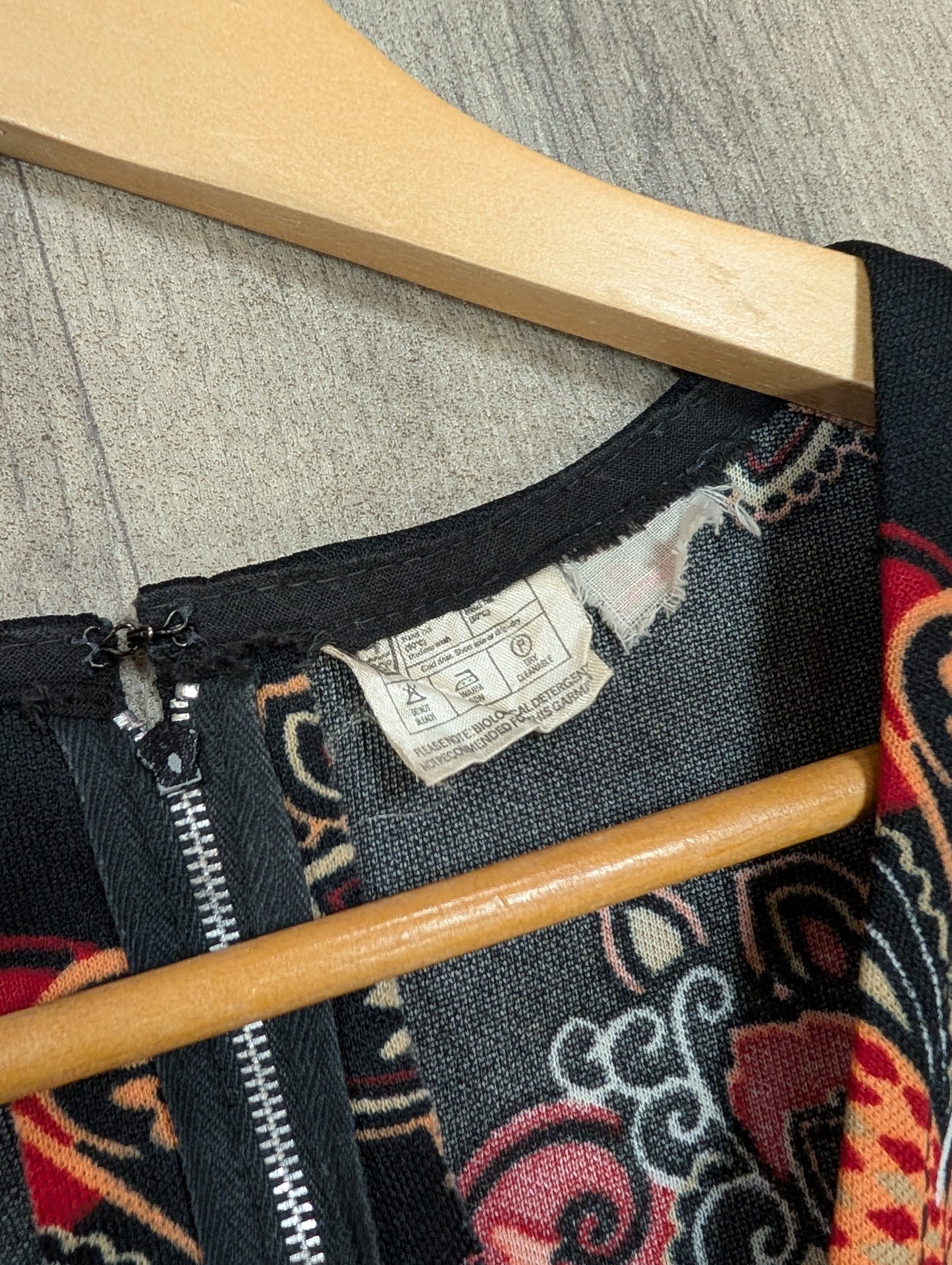 1970s Columbine novelty print maxi dress - S/8/10