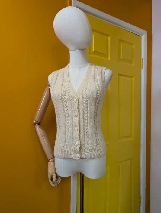 Hand knitted waistcoat/vest - XS/S