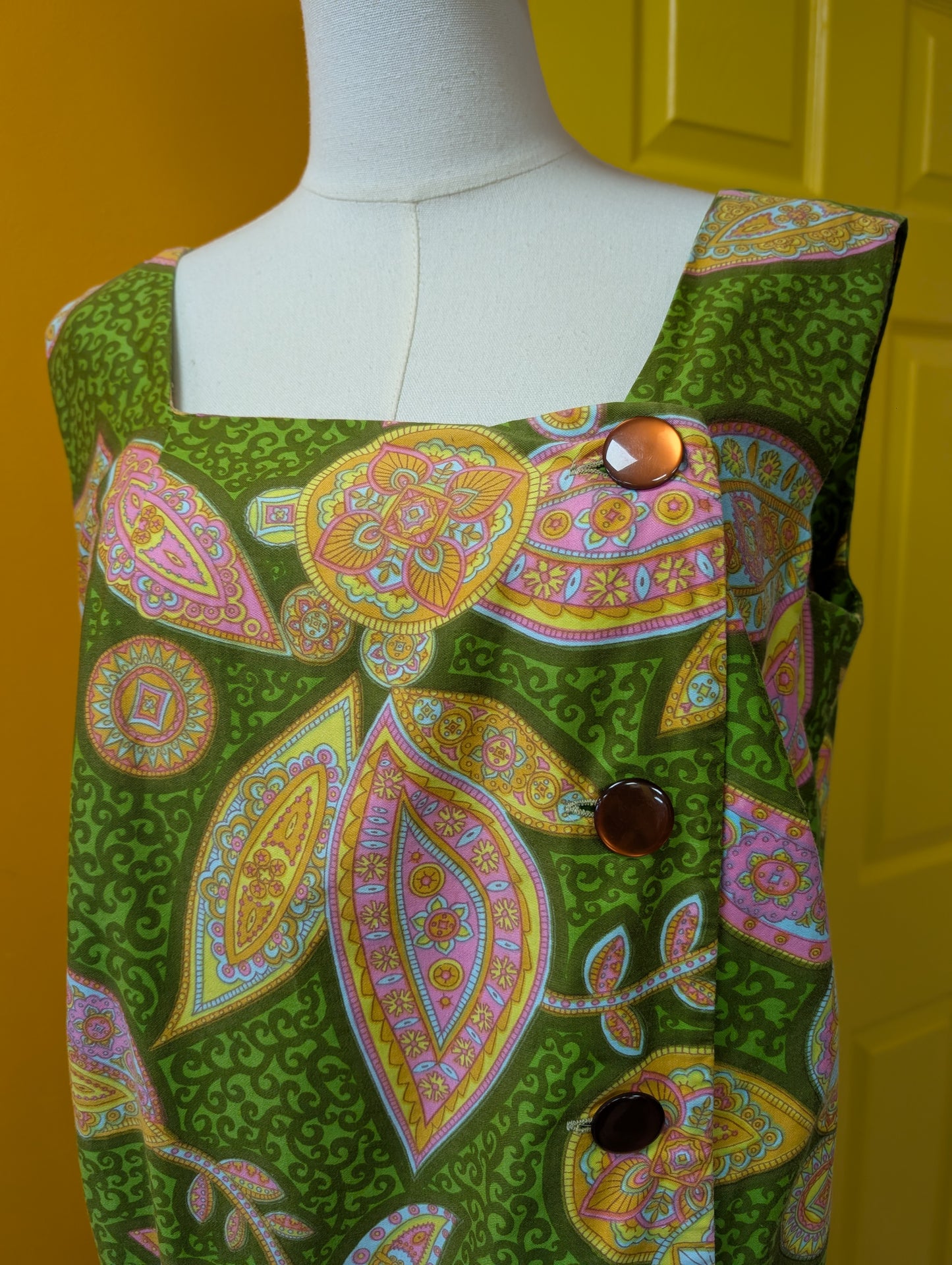 1960s Global paisley print dress - M/L/14/16