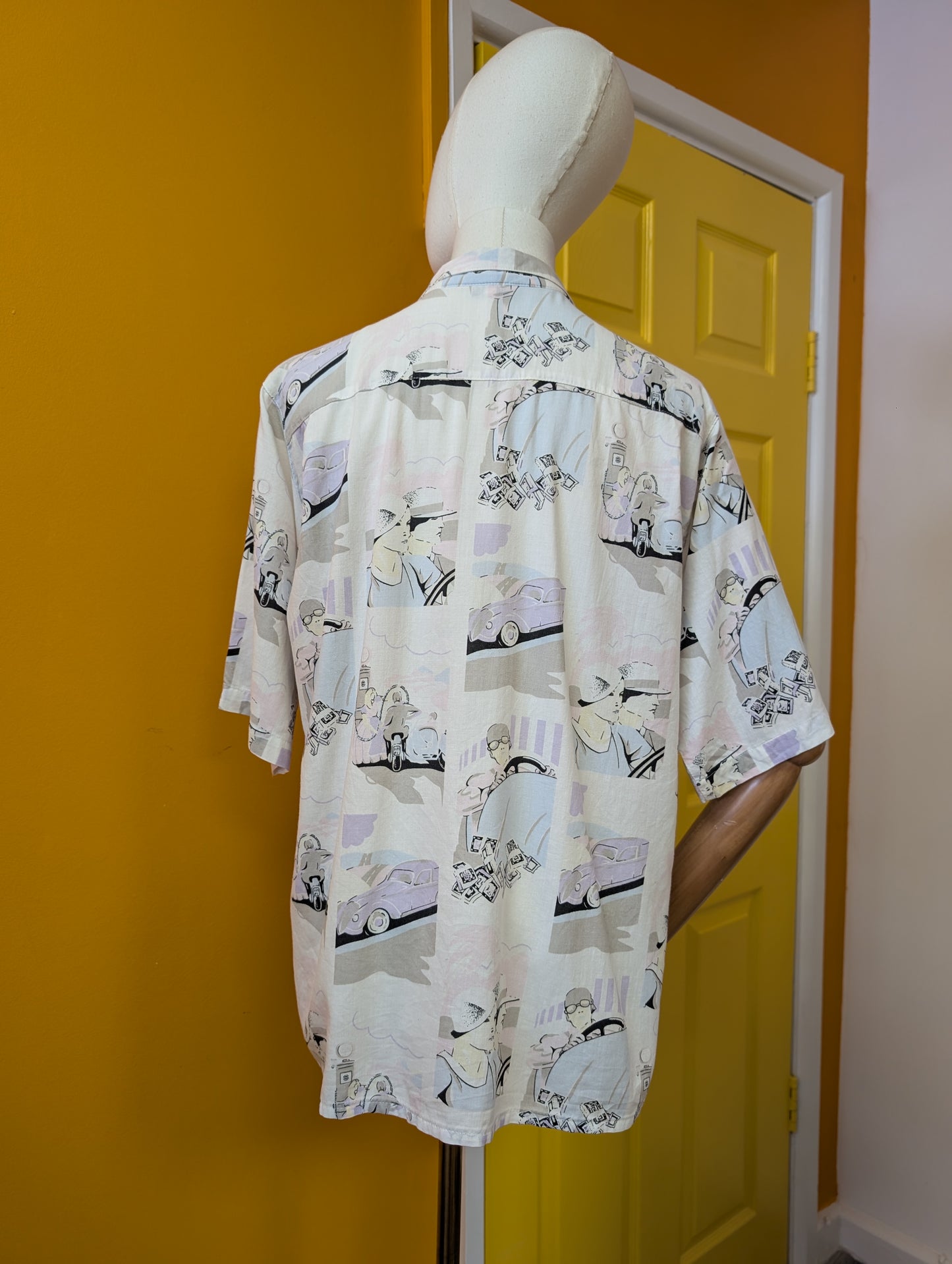 1980s Elkont novelty print shirt - M