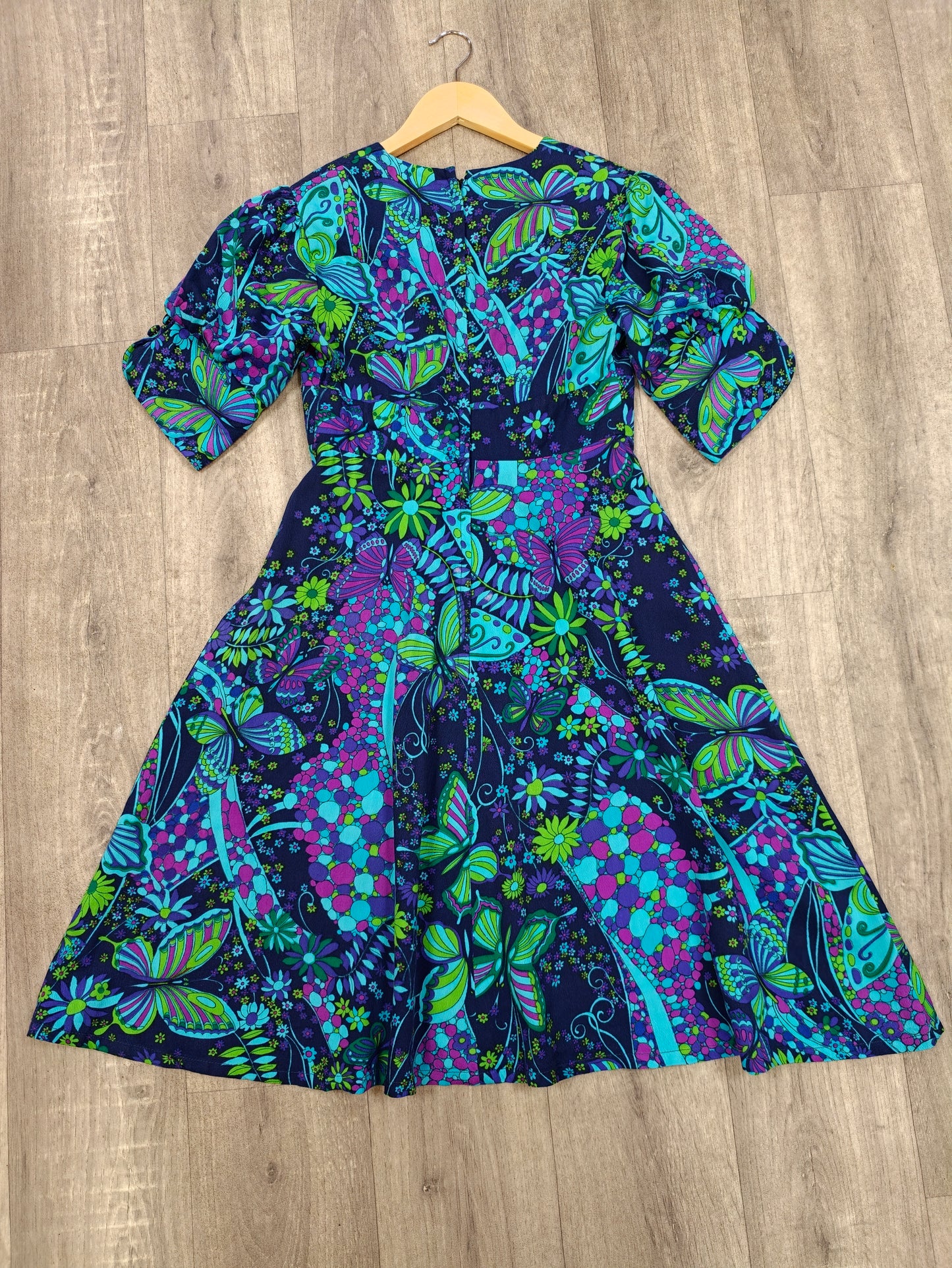 1970s Fumi's Originals Hawaiian butterfly print dress - XS/S/6/8