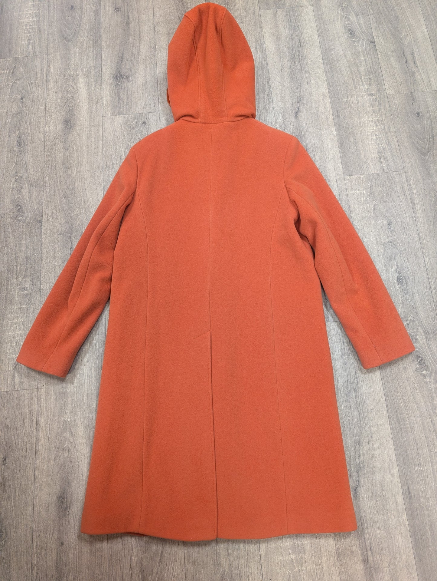 1990s Etam wool and cashmere blend hooded coat - M