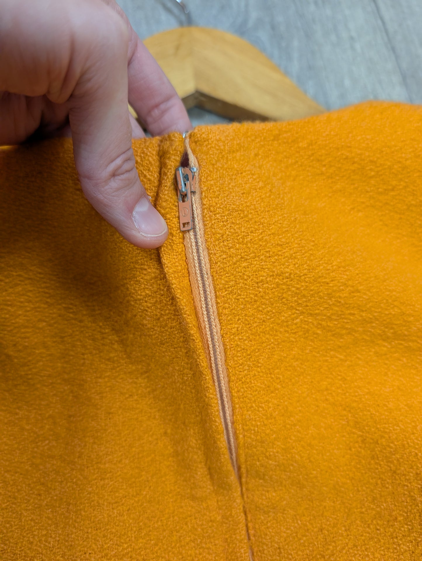 1960s Aubrey Segal orange boucle wool dress & coat - S/8/10