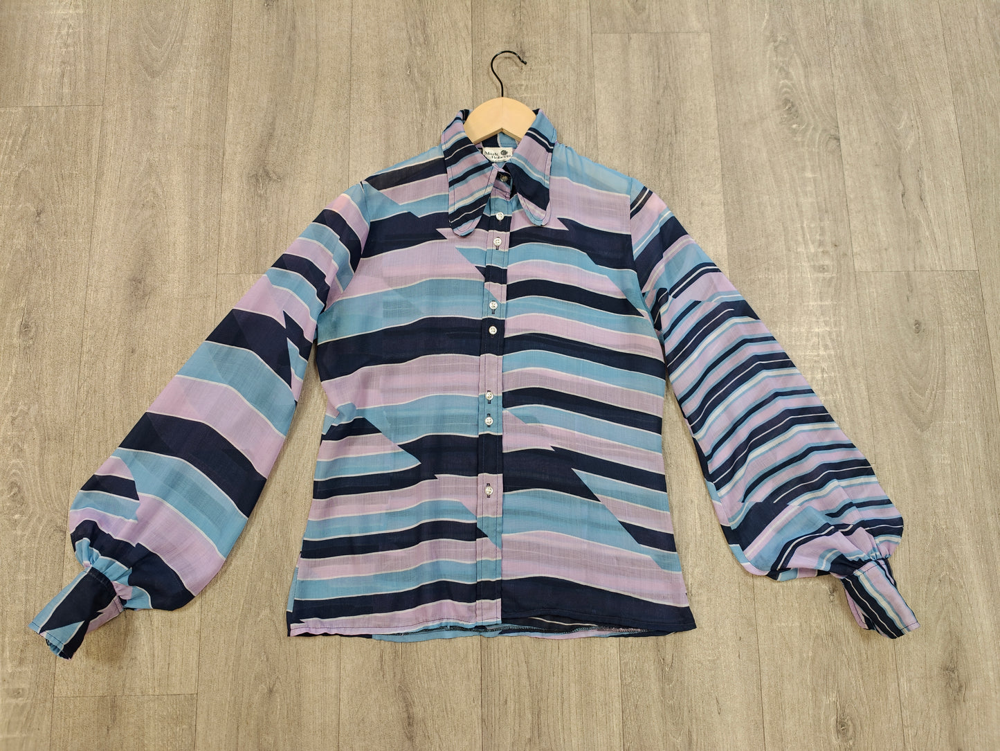 1970s Mark Roberts balloon sleeve shirt - S/M