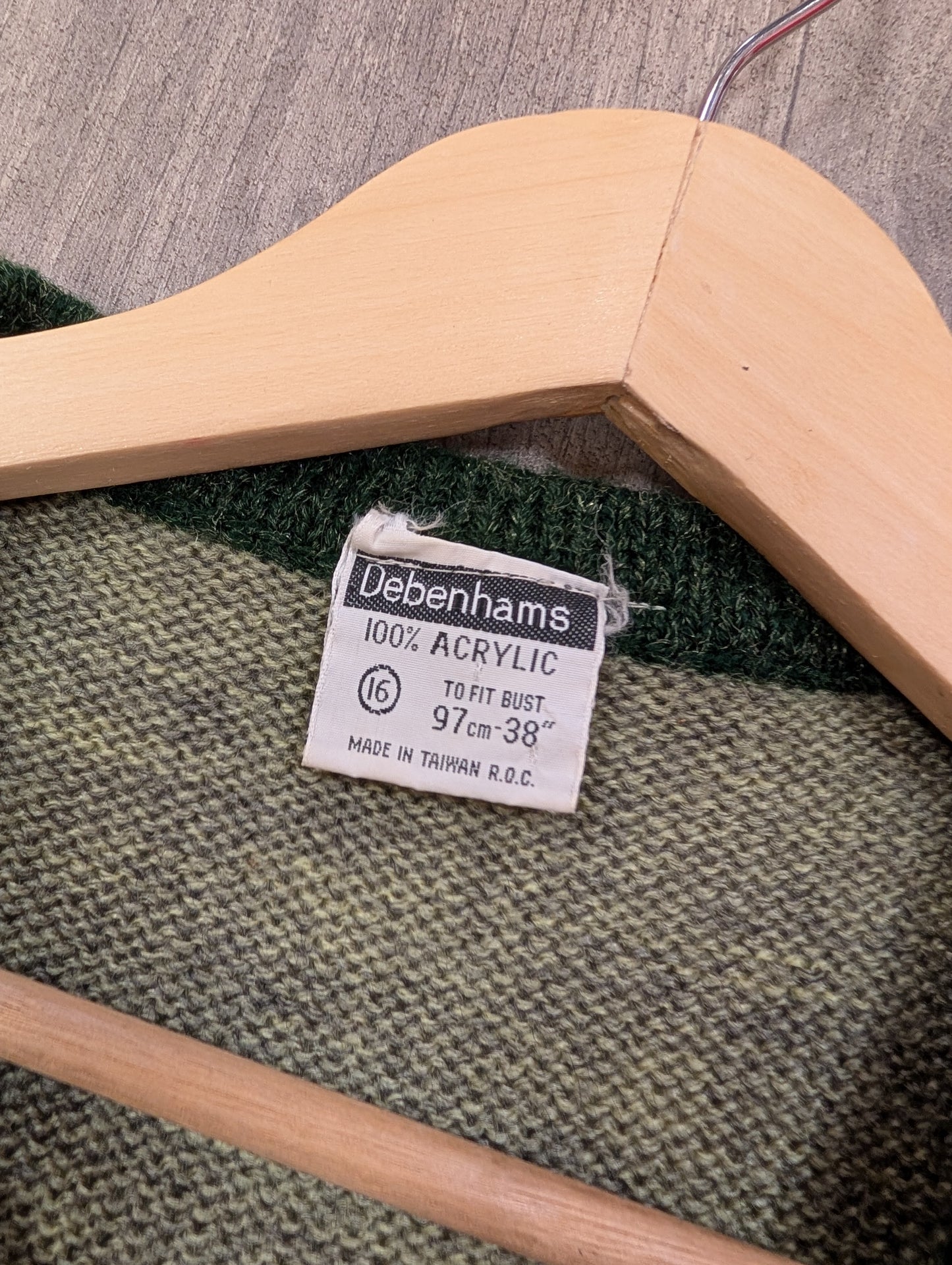 1970s Debenhams novelty acrylic tabard