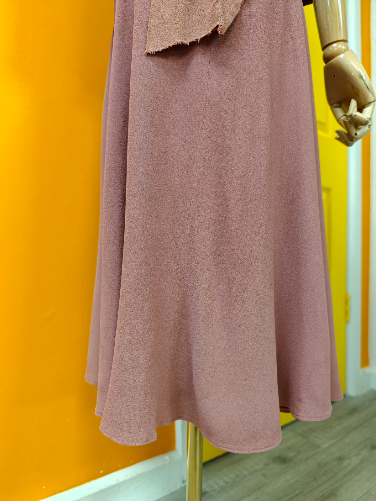1970s Biba moss crepe wrap dress - XS