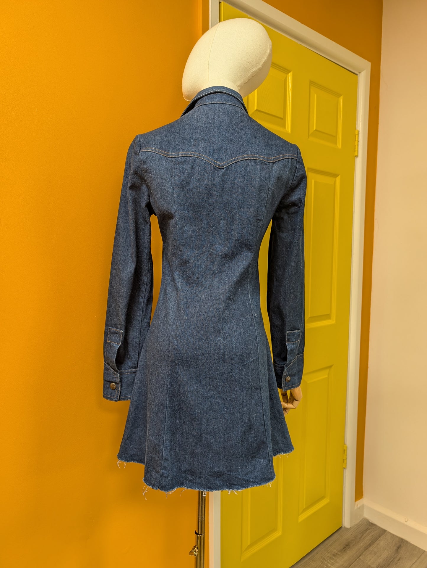 1970s denim mini dress - XS/6