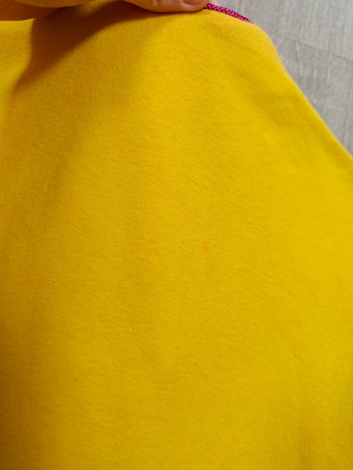 Deadstock 1970s Louis Caring yellow embroidered cotton top - XS/S