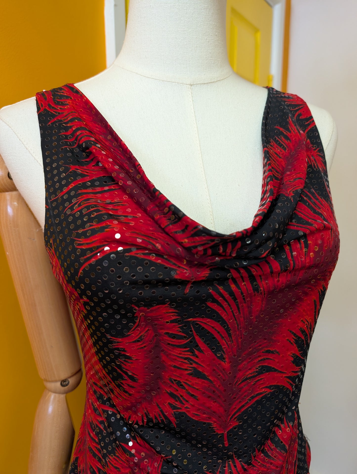 Y2K Etam red/black top - S/8