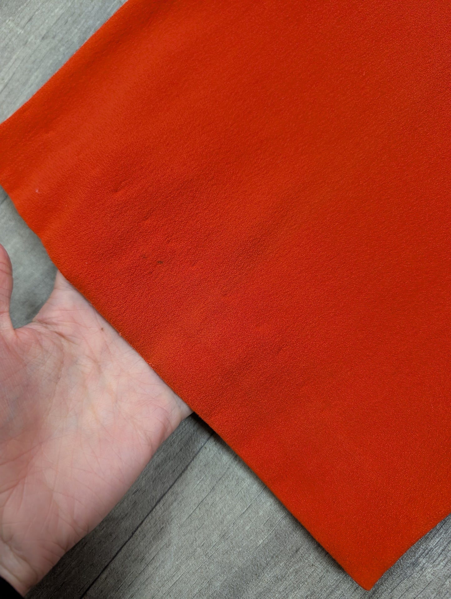 60s/70s Louis London red crepe flares - 23"/24" waist