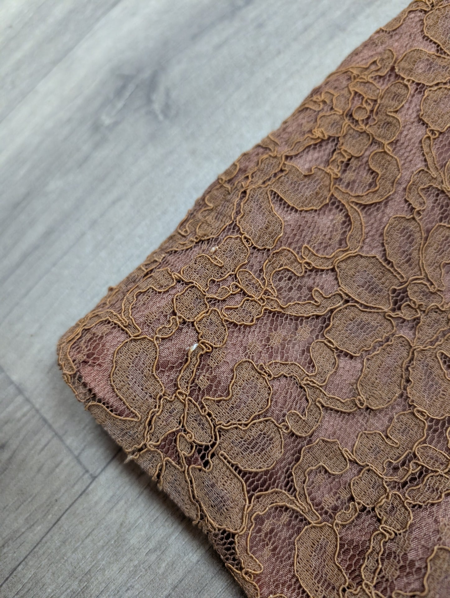 1960s Devonshire Lady brown lace dress suit - S/10