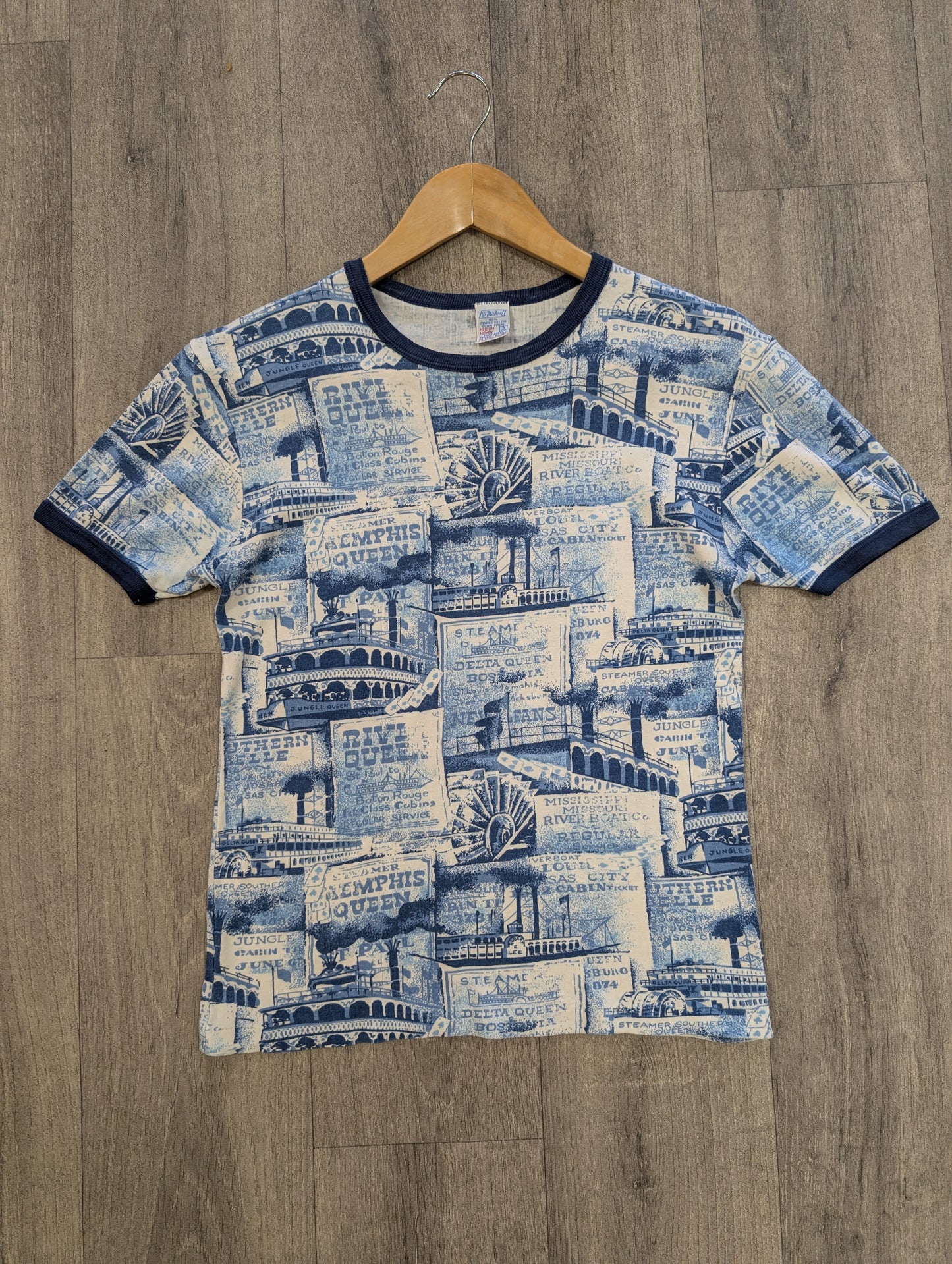 1970s St Michael novelty print cotton t-shirt