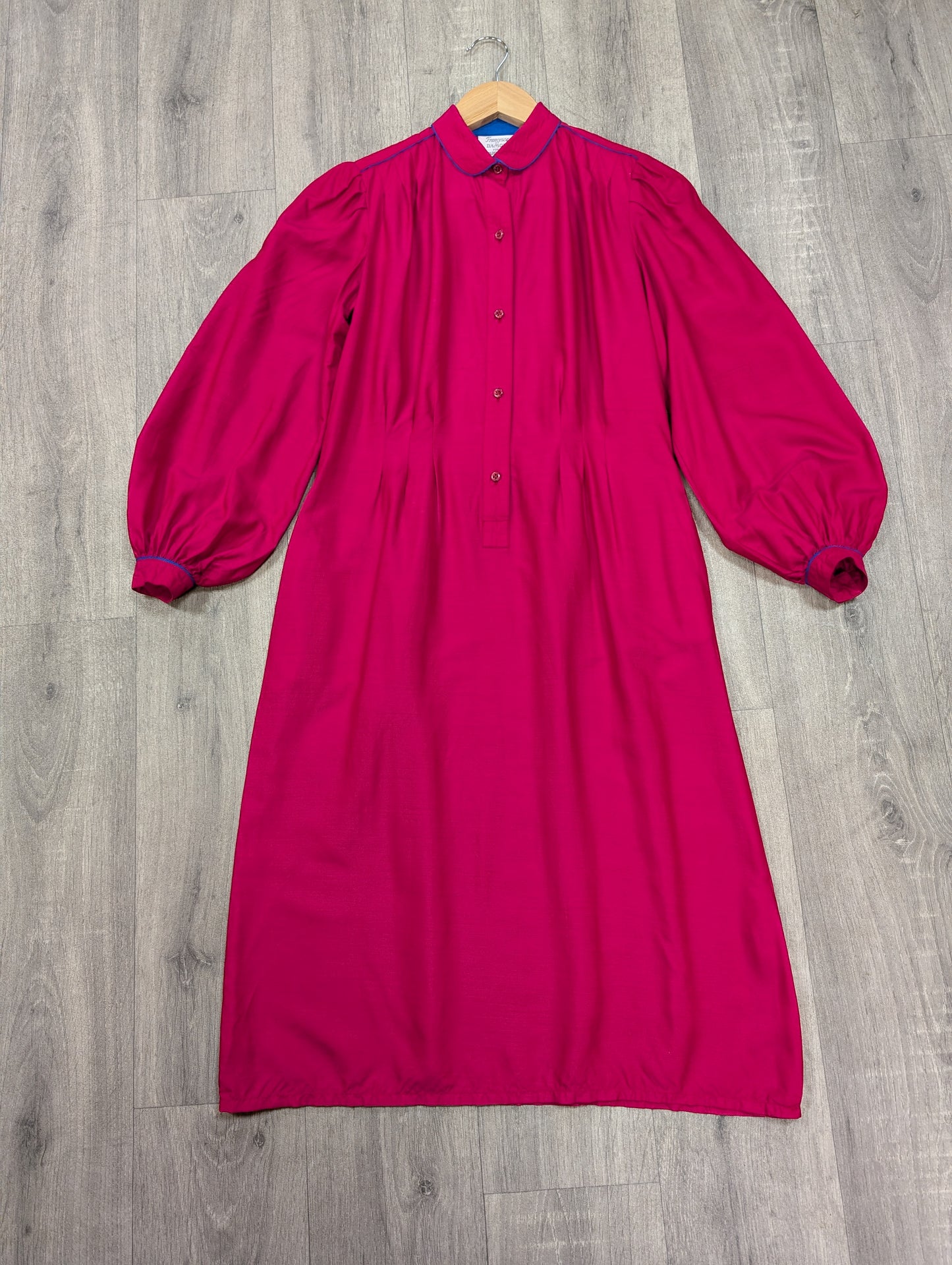 1980s Francesca of Damon for Starington pink silk dress - M/10/12