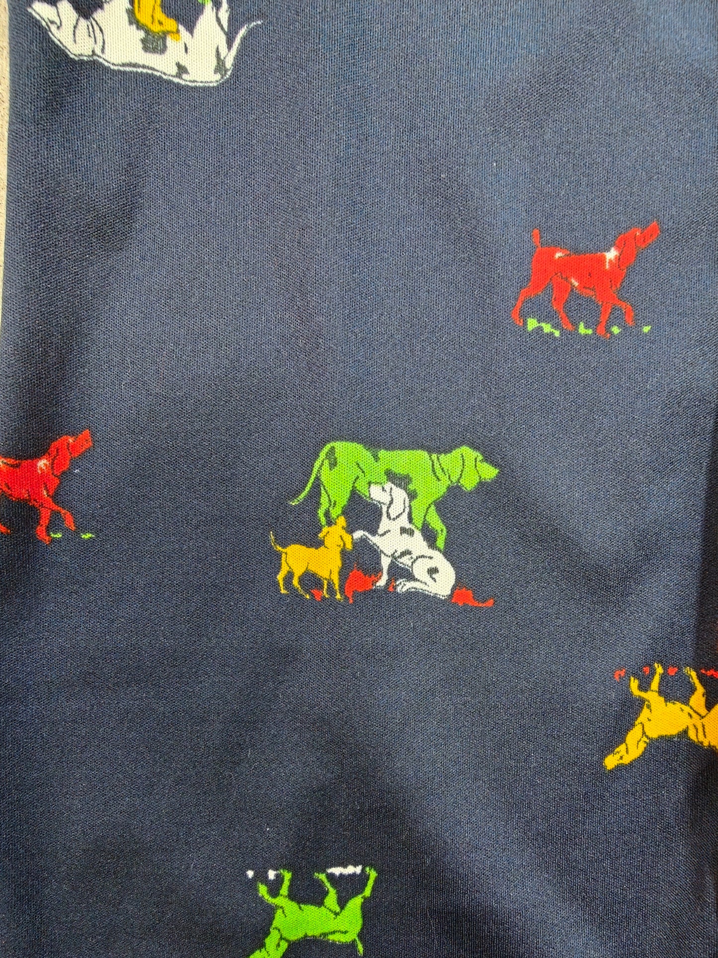 1970s dog print dagger collar shirt - XS/S