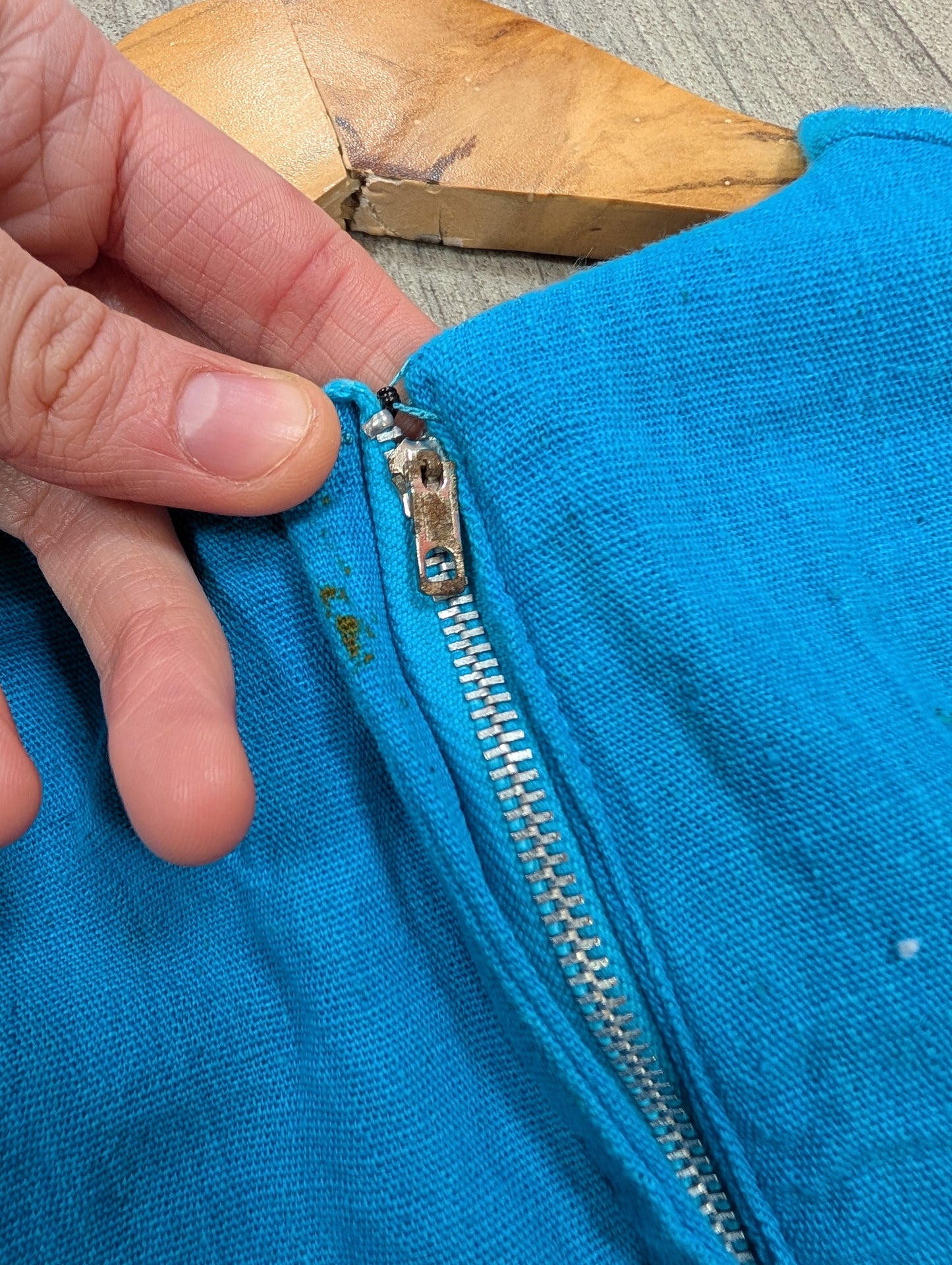 1970s Mexican embroidered cotton dress - XS