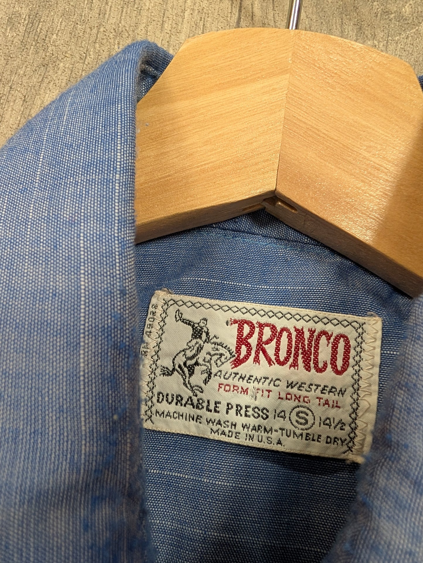 1970s Bronco embroidered western shirt