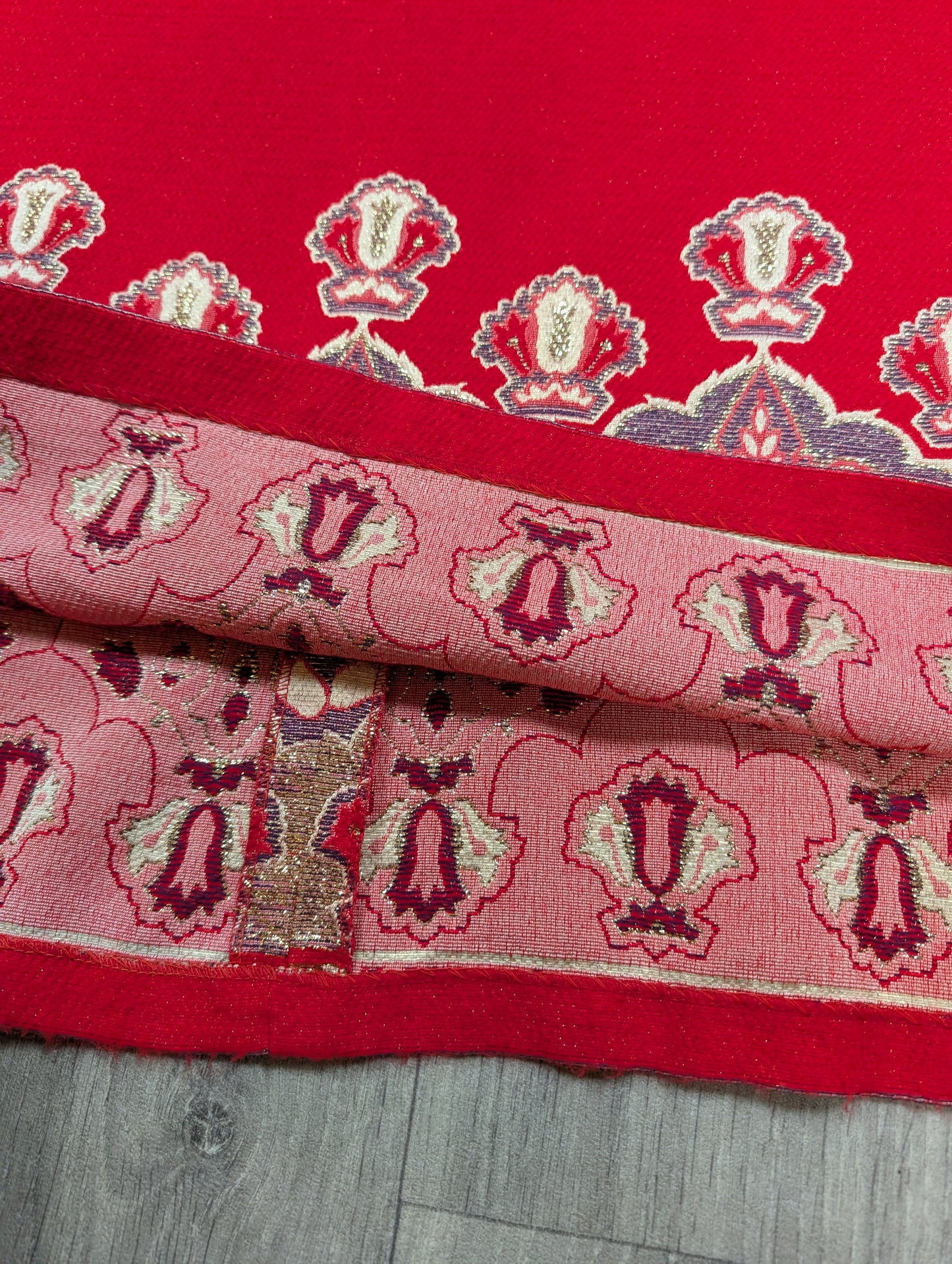 60s/70s Polly Peck red dress with details - S/8