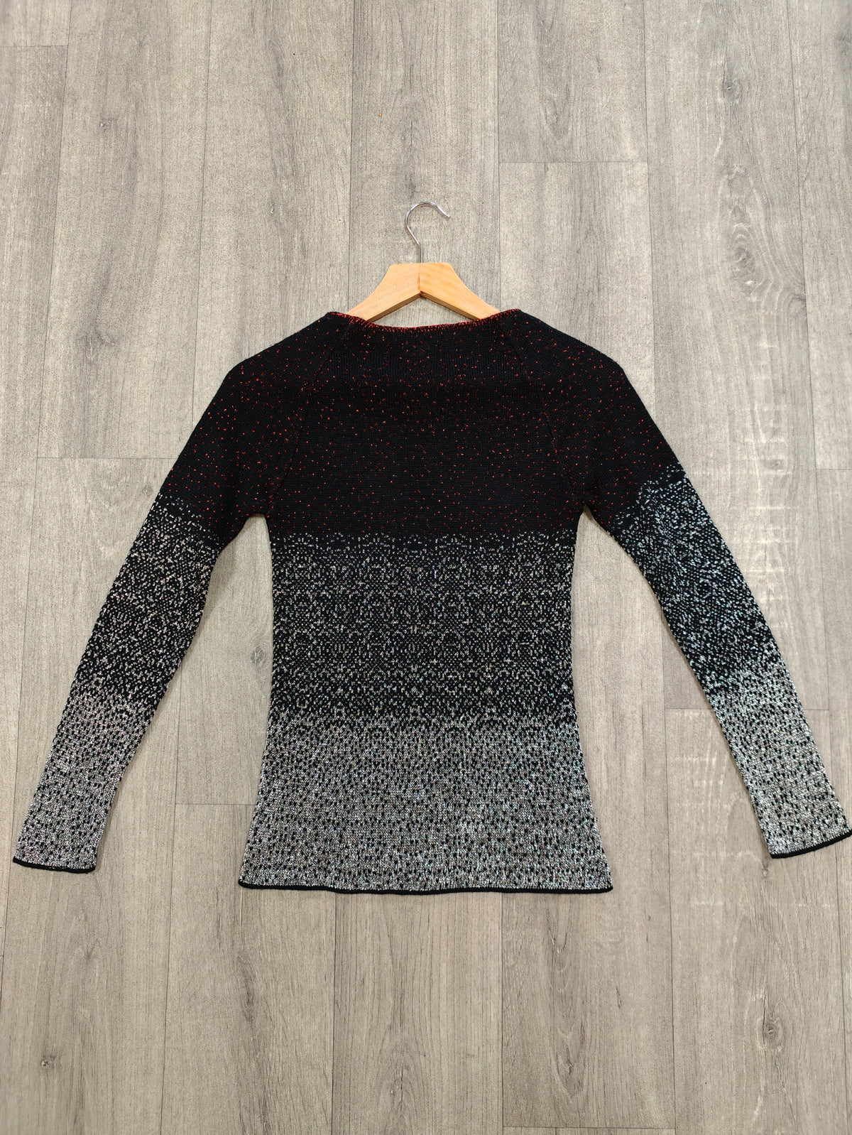 1970s lurex long sleeved top - XS/S