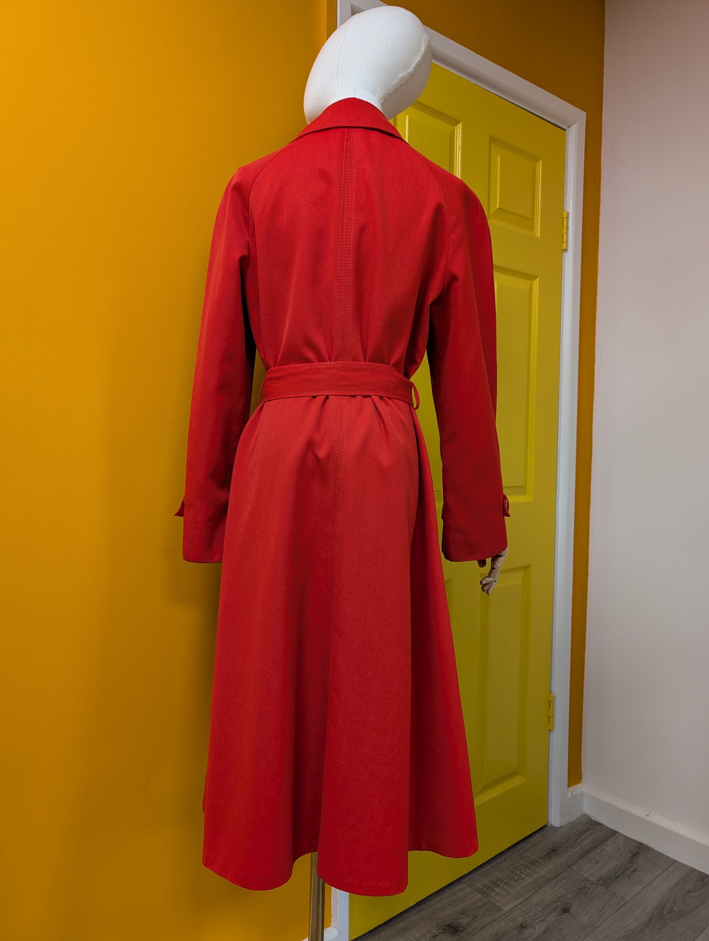 1970s St Michael red belted coat - S/M