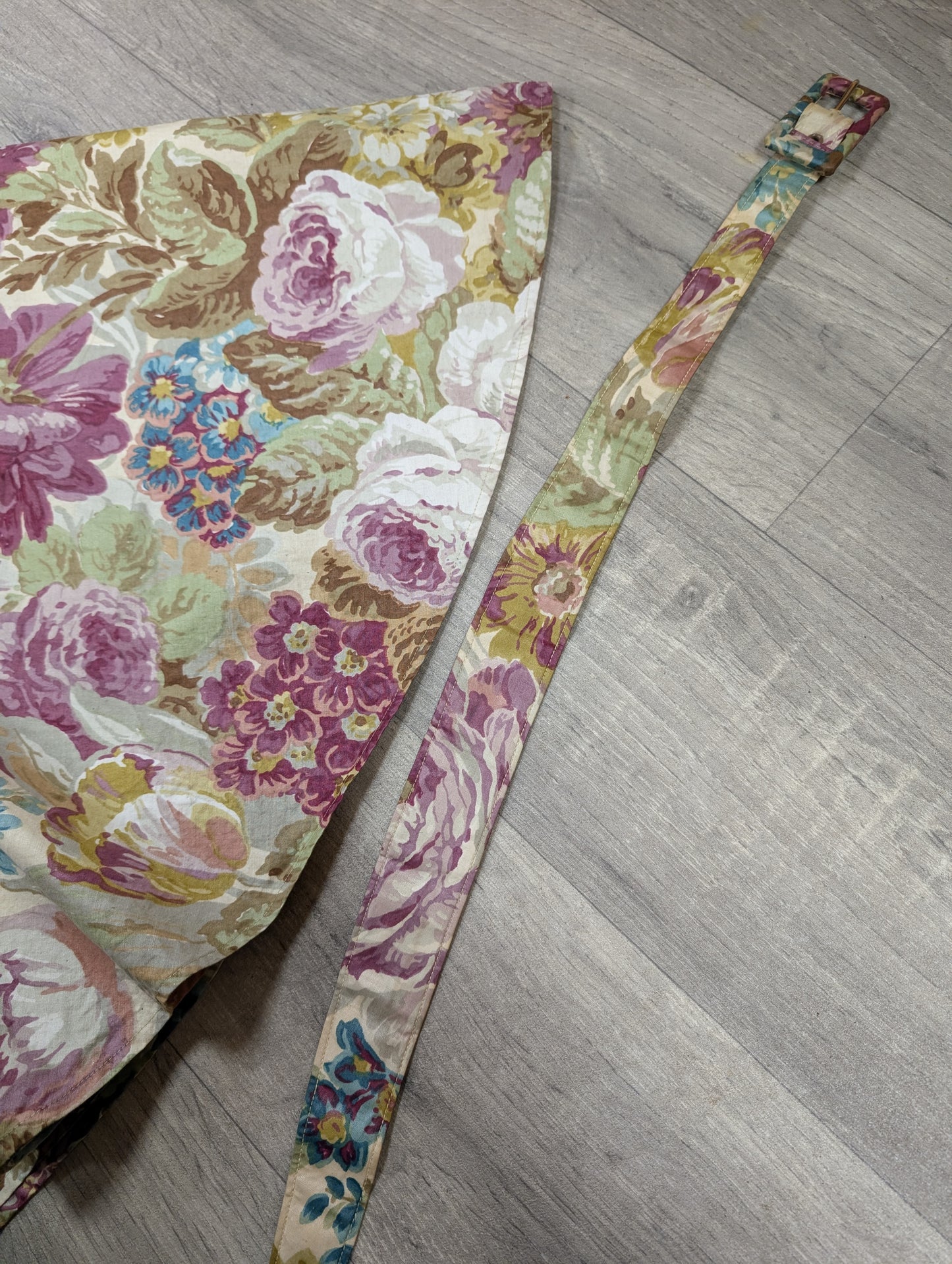 1950s Roecliff and Chapman full circle cotton dress and belt - 34"B, 26"W