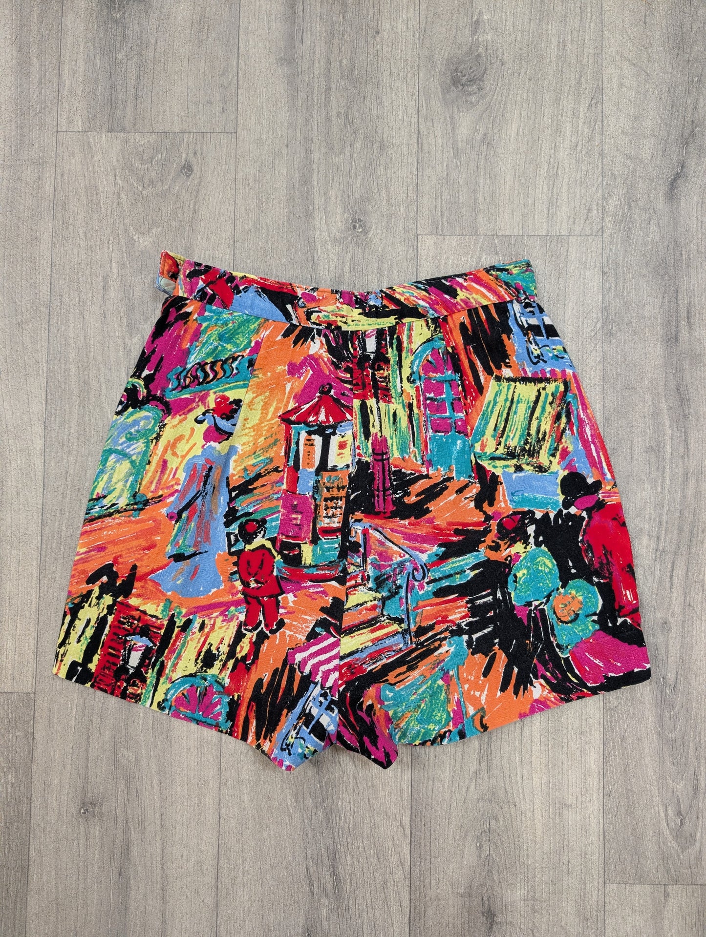 1950s novelty print shorts - 26" waist