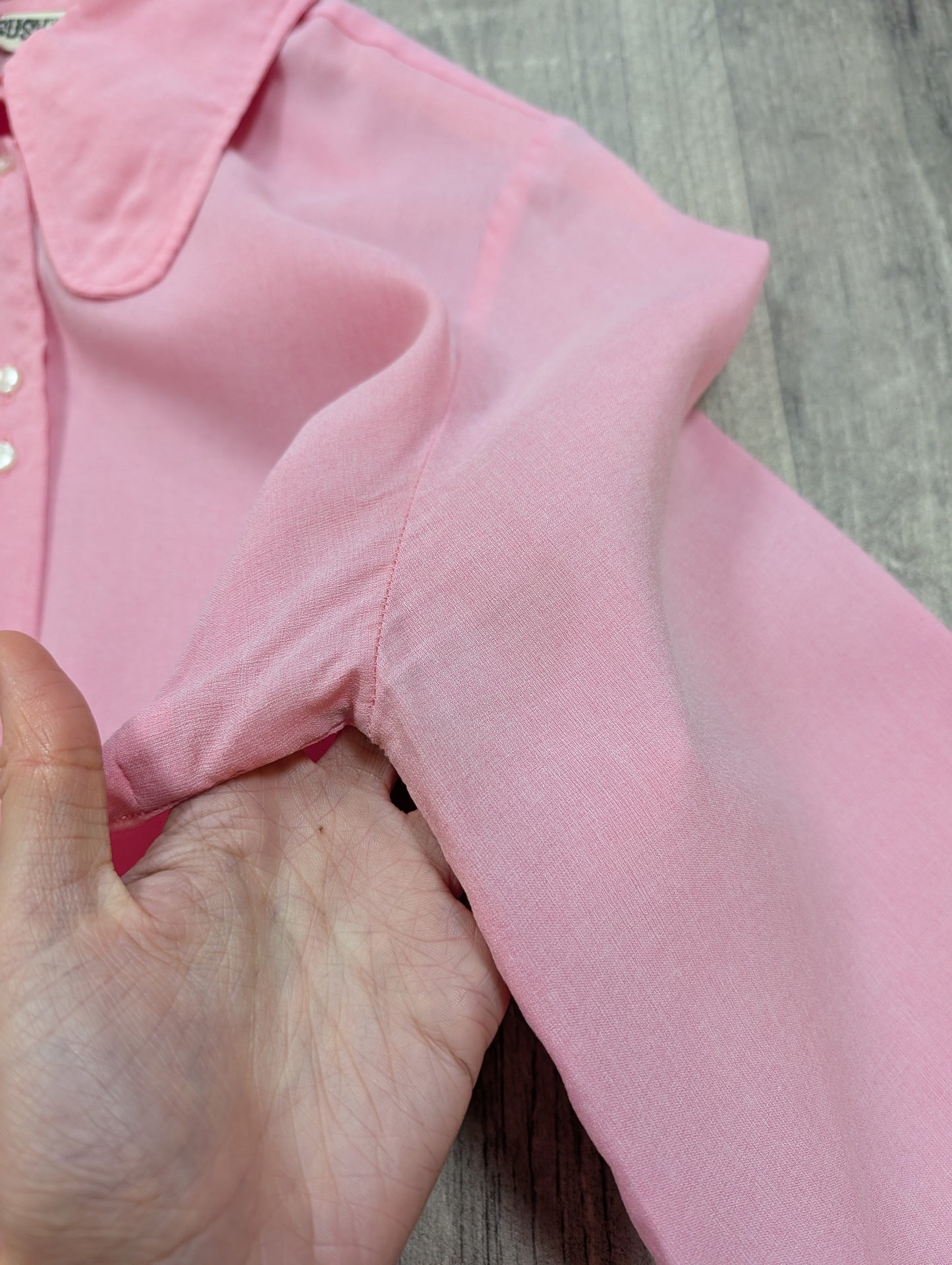 1970s Susy Ware pink shirt - M