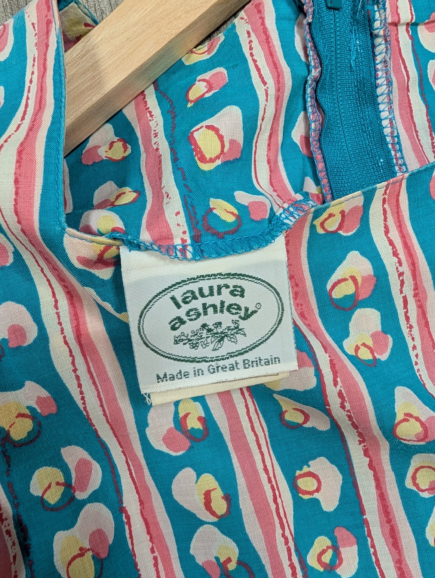 1980s Laura Ashley cotton dress & belt - S/8