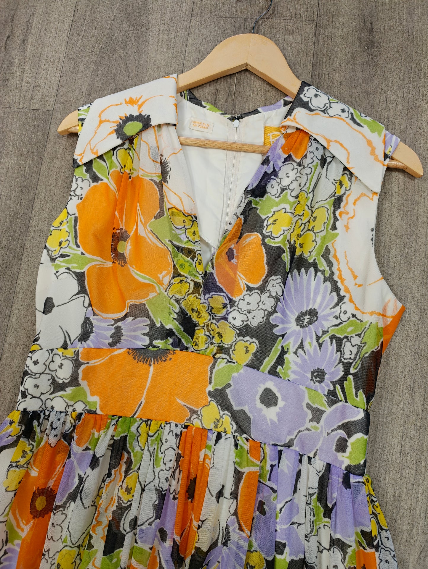 1970s Berkertex floral maxi dress - M/12/14