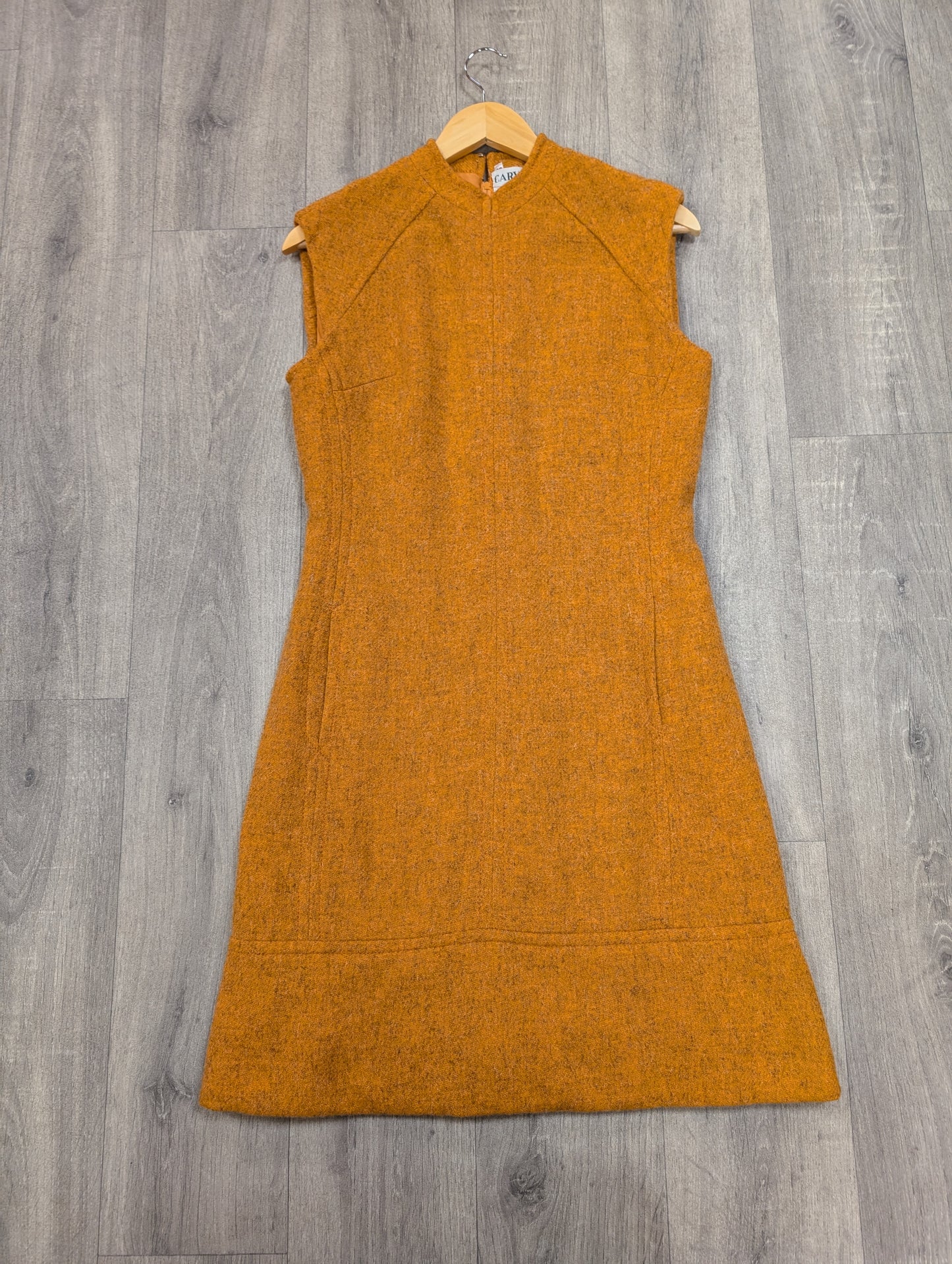1960s Carvale orange wool dress - S/10