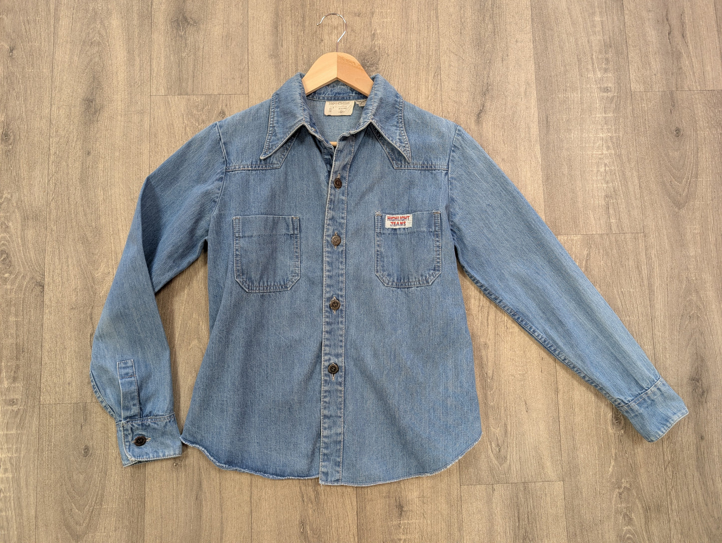 1970s Highlight Jeans denim shirt - M