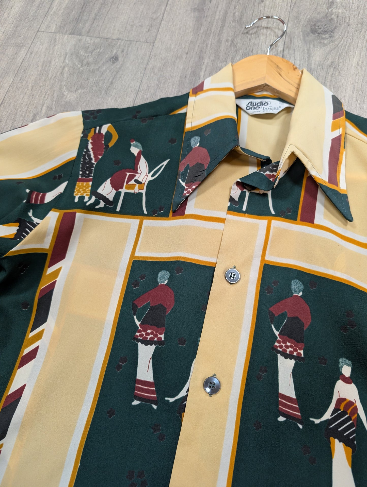 1970s Studio One by Campus novelty print shirt