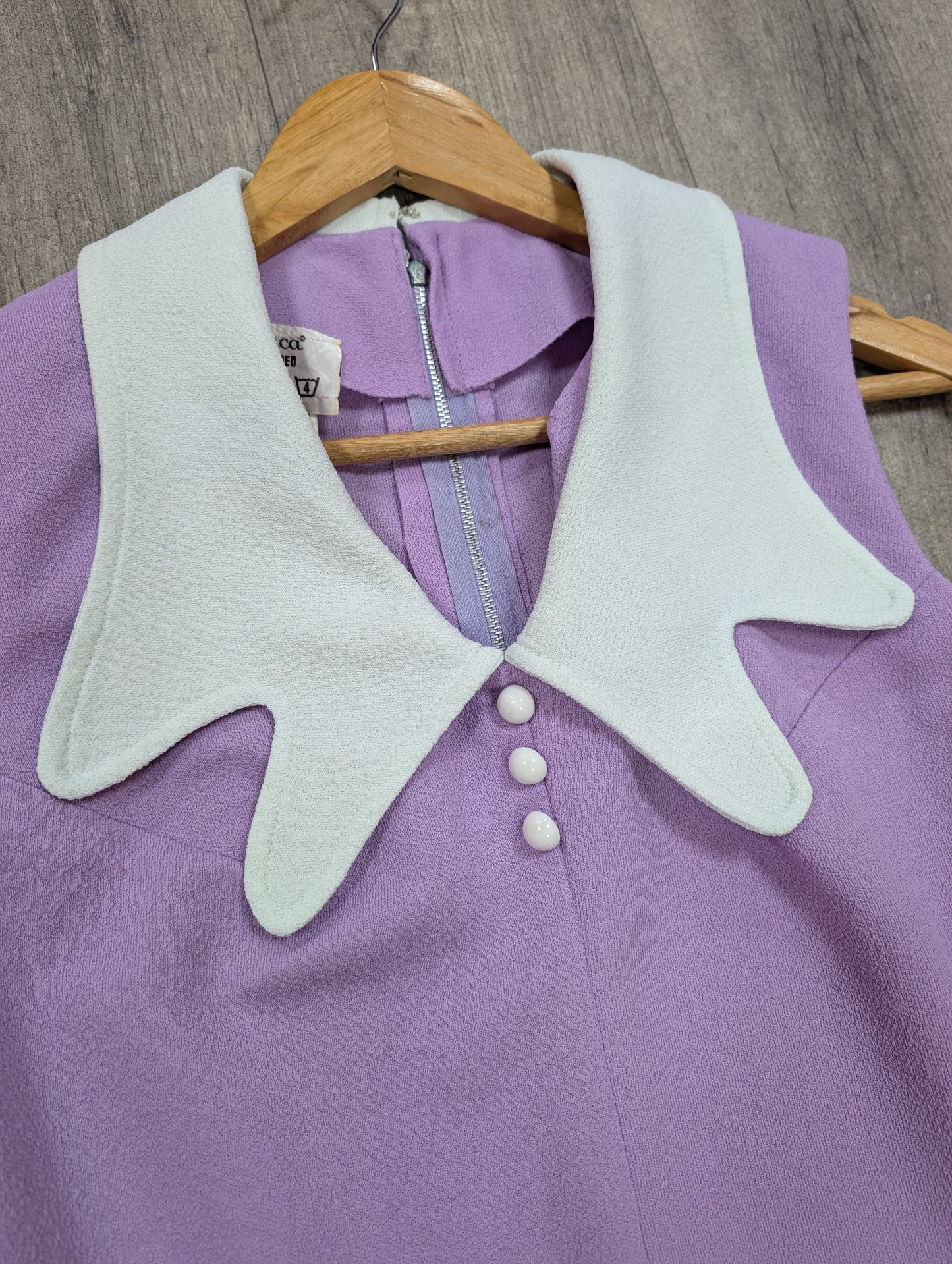 60s/70s Helanca crimplene dress - S/8/10