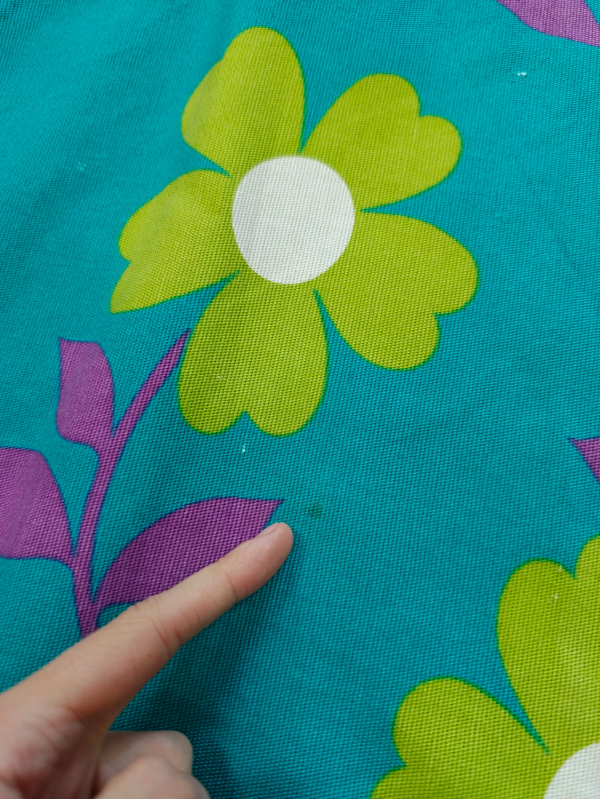 1960s flower power mini skirt with belt - 25" waist