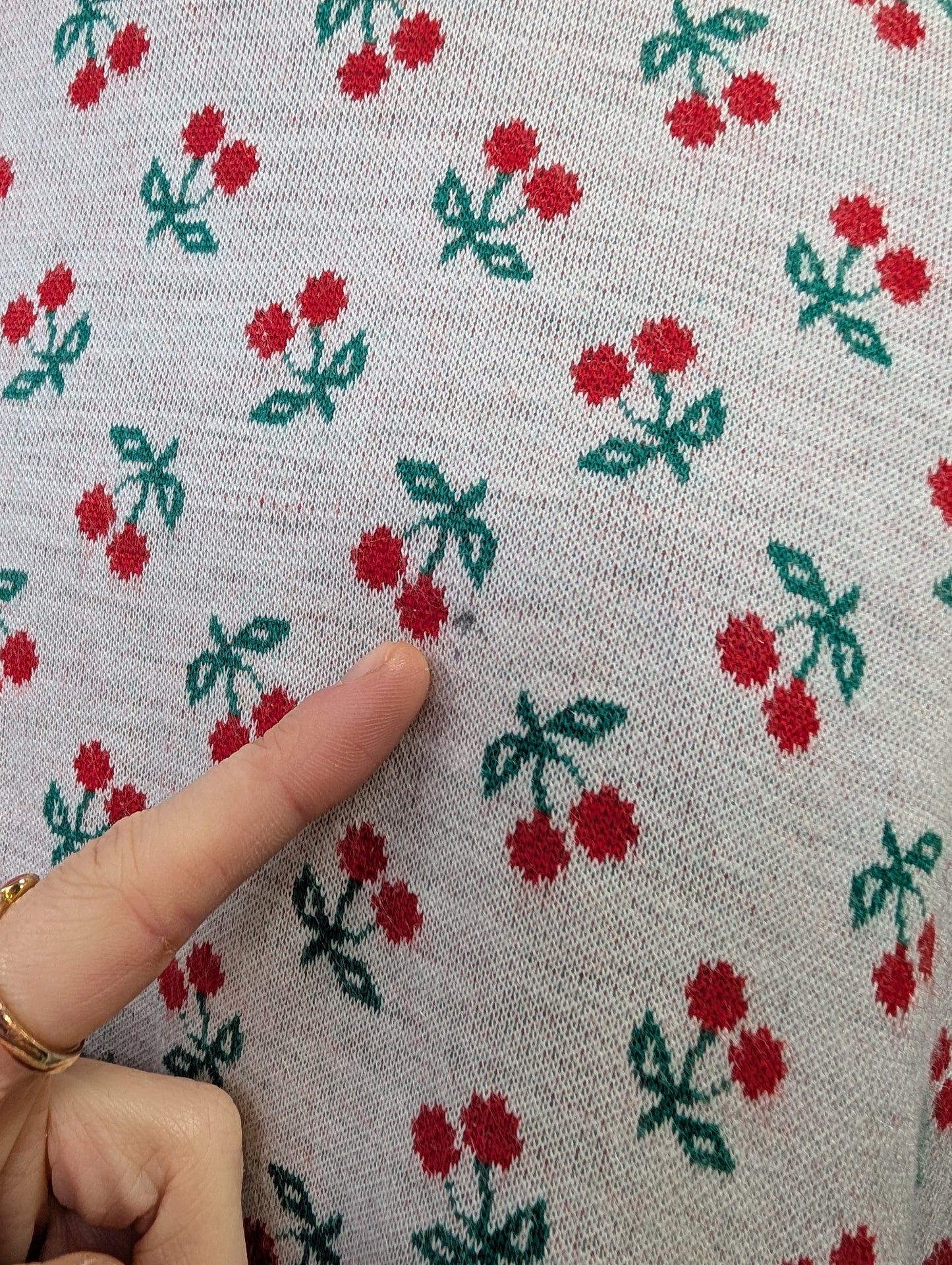 1970s cherry wrap dress - XS/S
