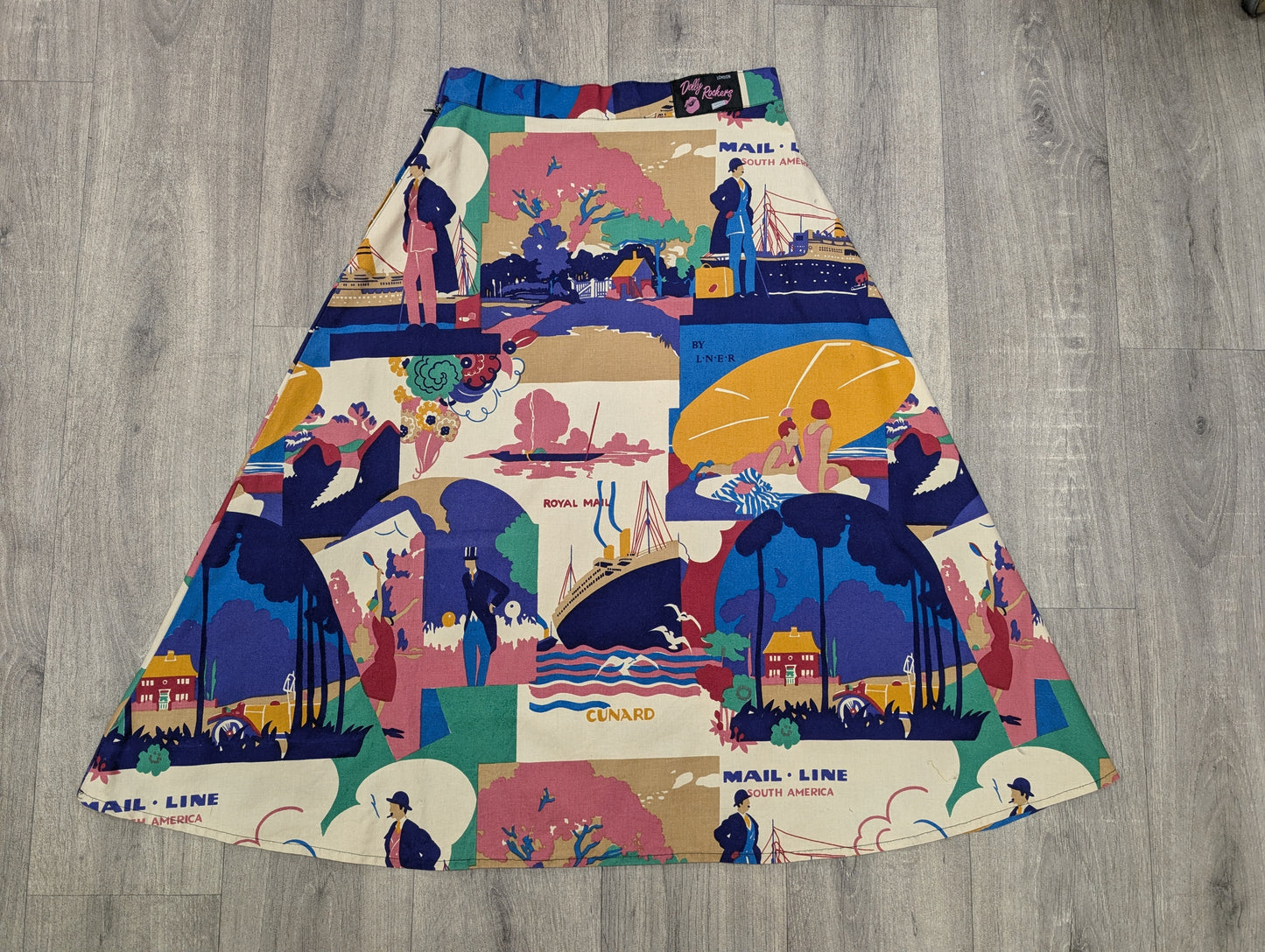 Bernard Nevill novelty print skirt - 26" waist