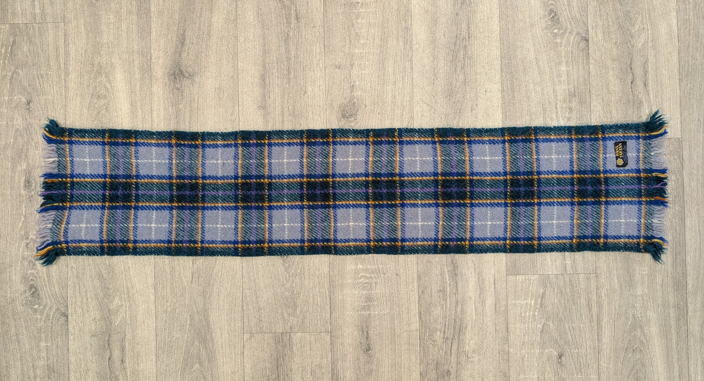 Manx tartan wool & mohair scarf