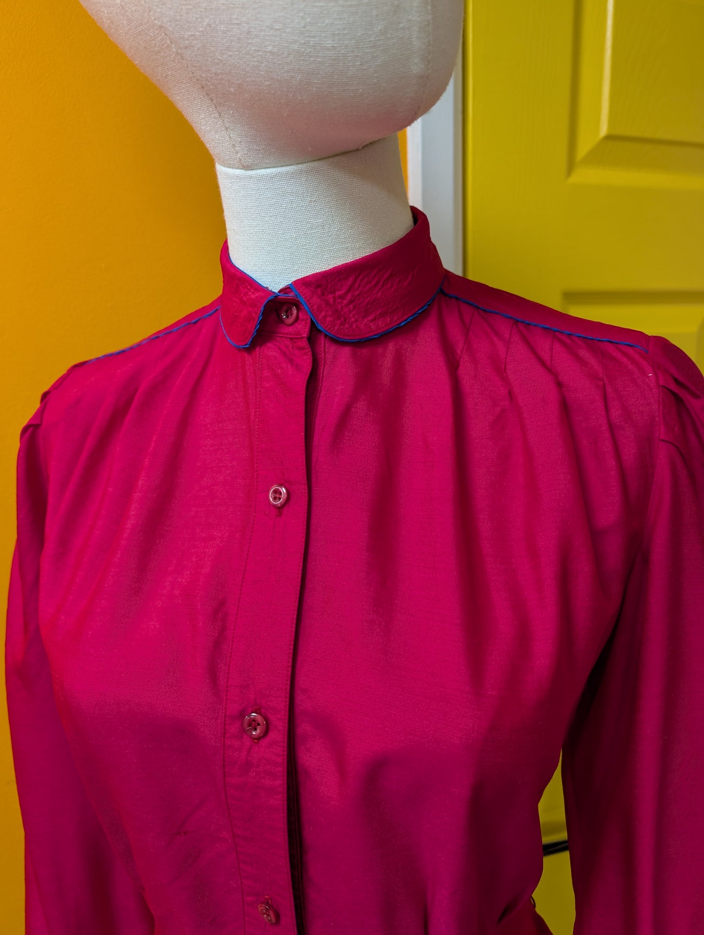 1980s Francesca of Damon for Starington pink silk dress - M/10/12